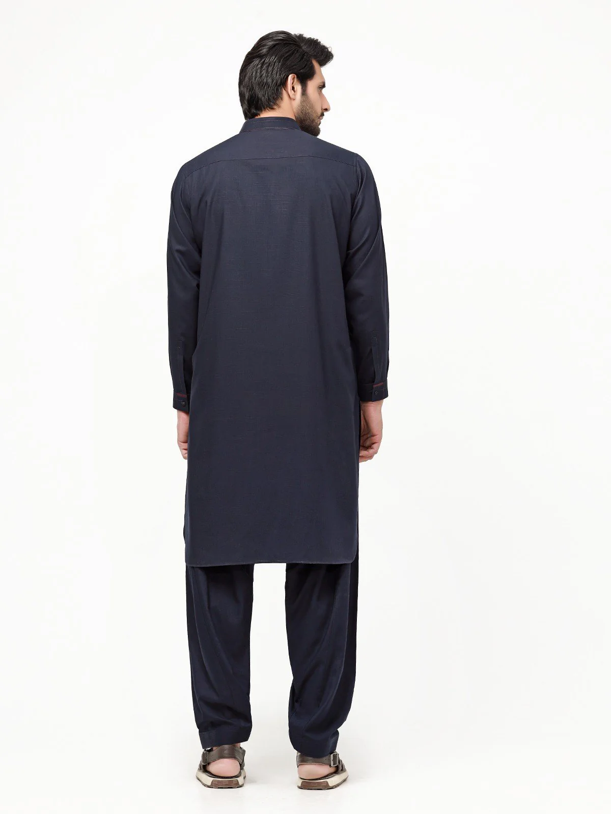 Men's Navy Blue Shalwar Kameez - EMTSW23-99331 - Image 5