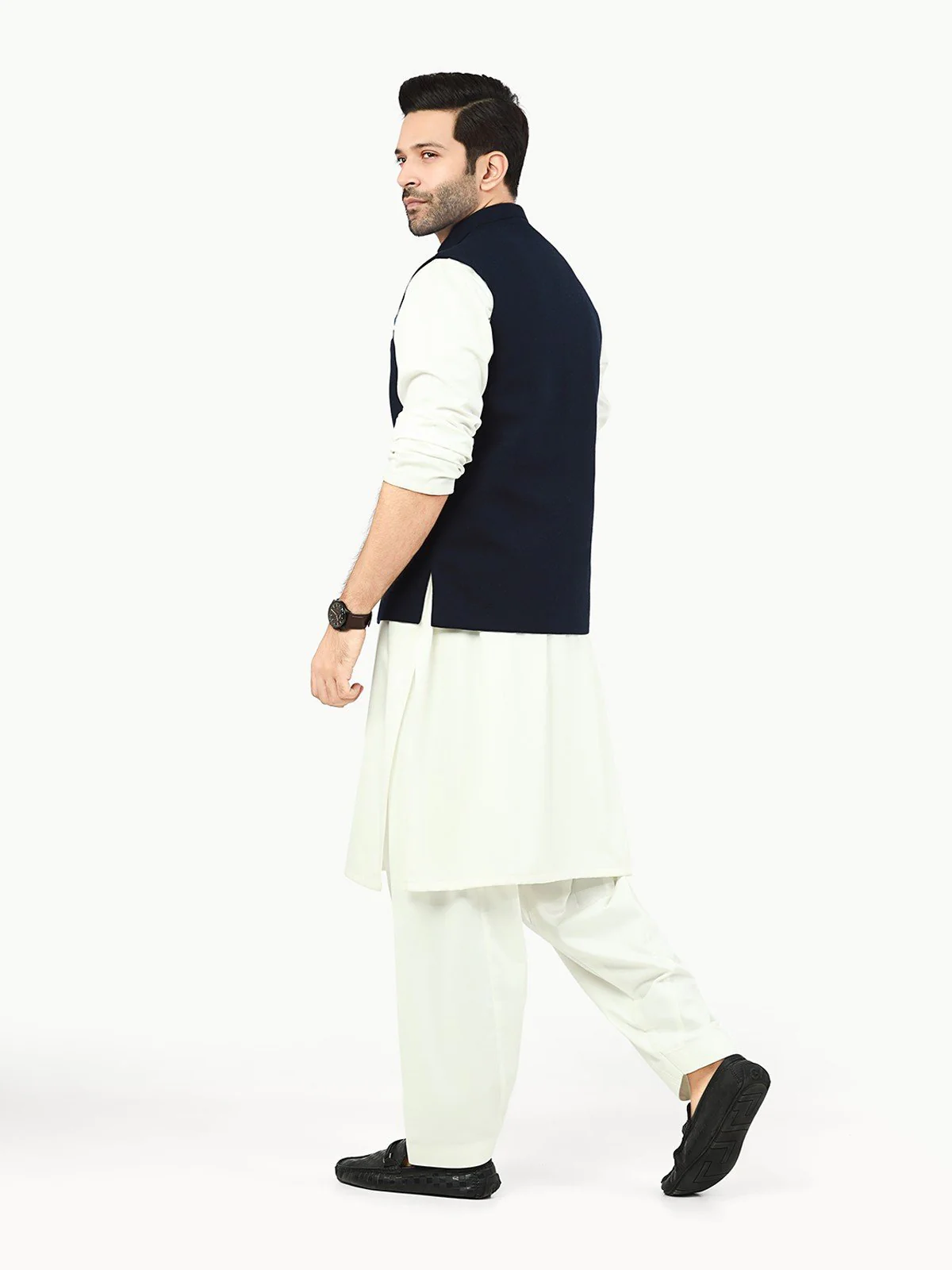 Men's Navy Blue Waist Coat - EMTWC22-35828 - Image 5