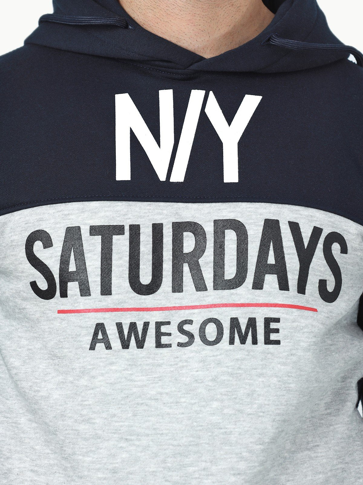 Men's Navy & Grey Hoodie - EMTH22-003 - Image 5