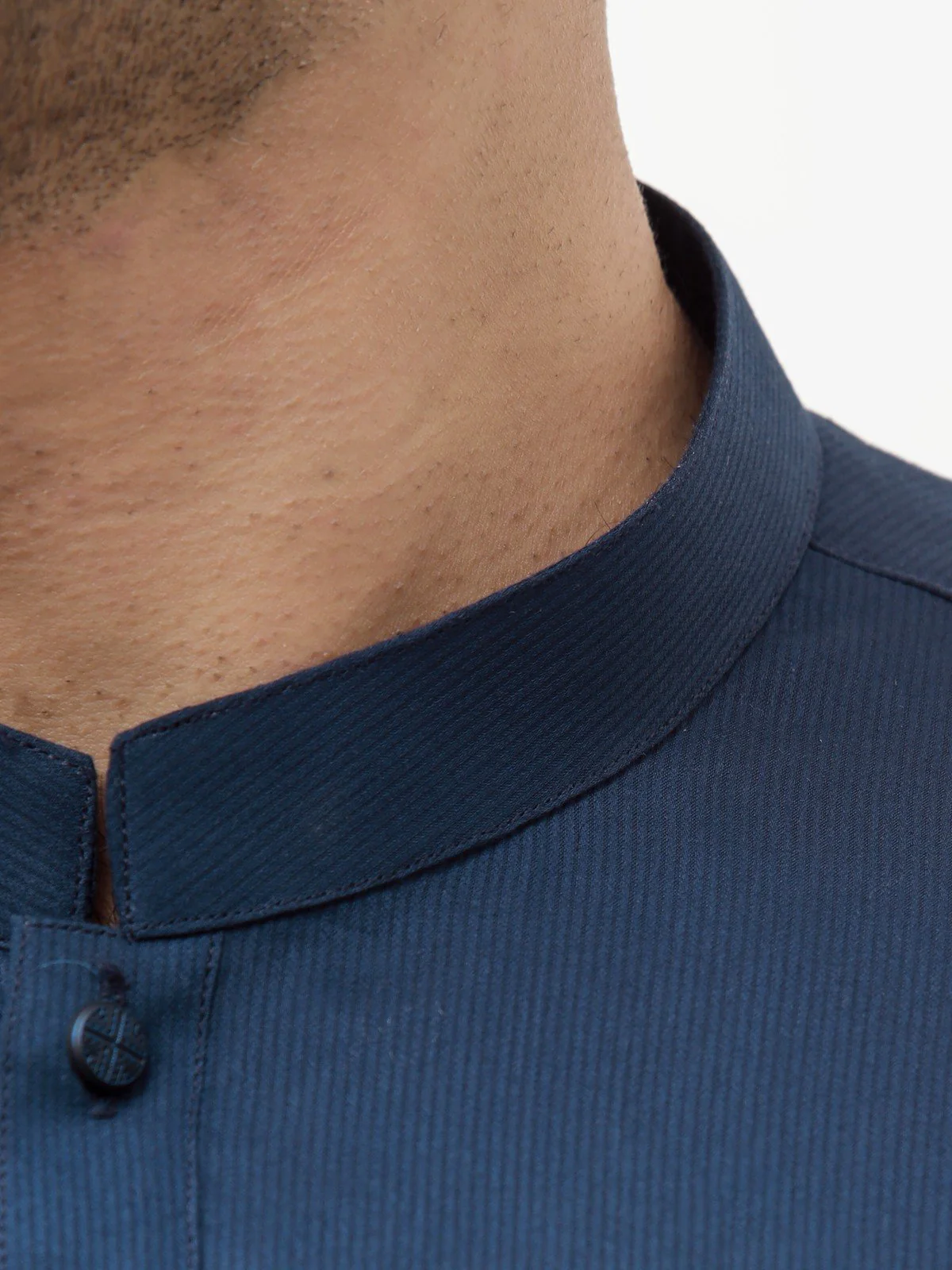 Men's Navy Shalwar Kameez Plain - EMTKSP23-41014 - Image 5