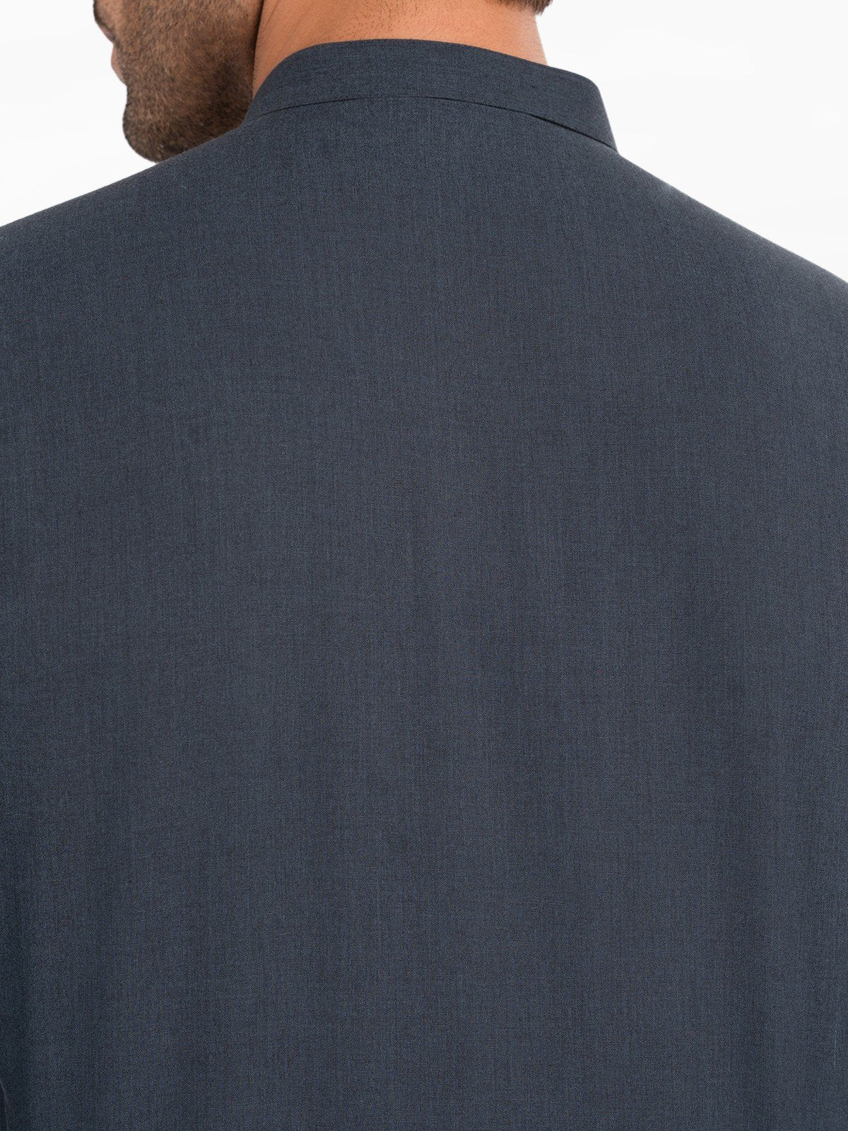 Men's Navy Shalwar Kameez Plain - EMTKSP23-41048 - Image 5