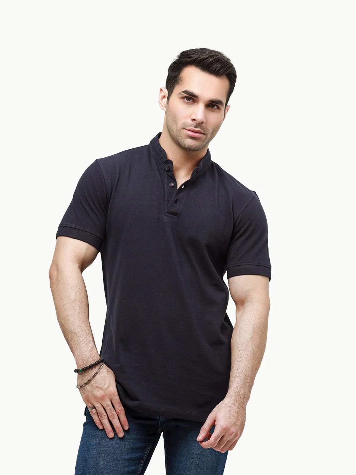 Men's Navy Polo Shirt - EMTPS23-019 - Image 2