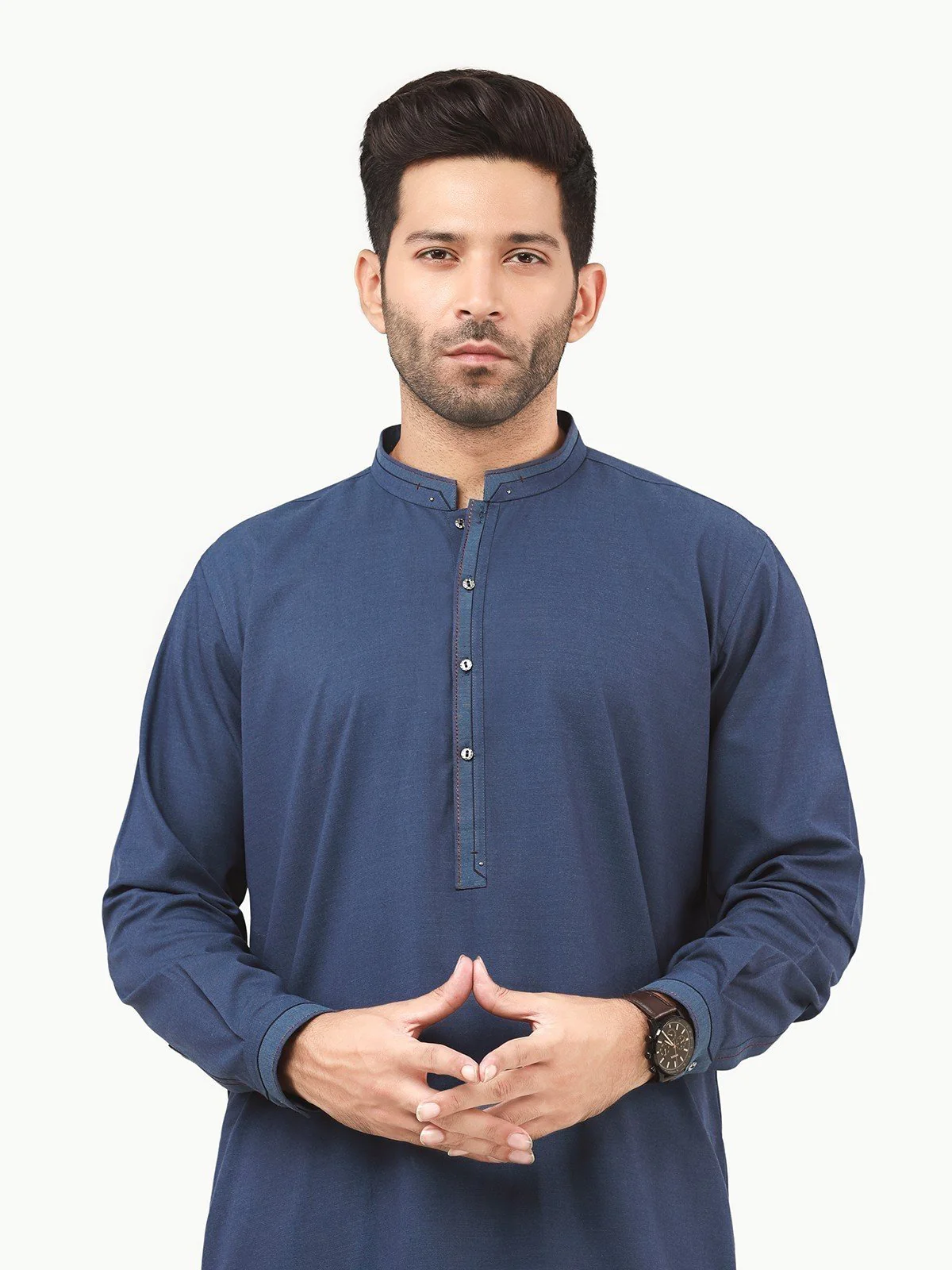 Men's Navy Shalwar Kameez - EMTSW22S-99213 - Image 2