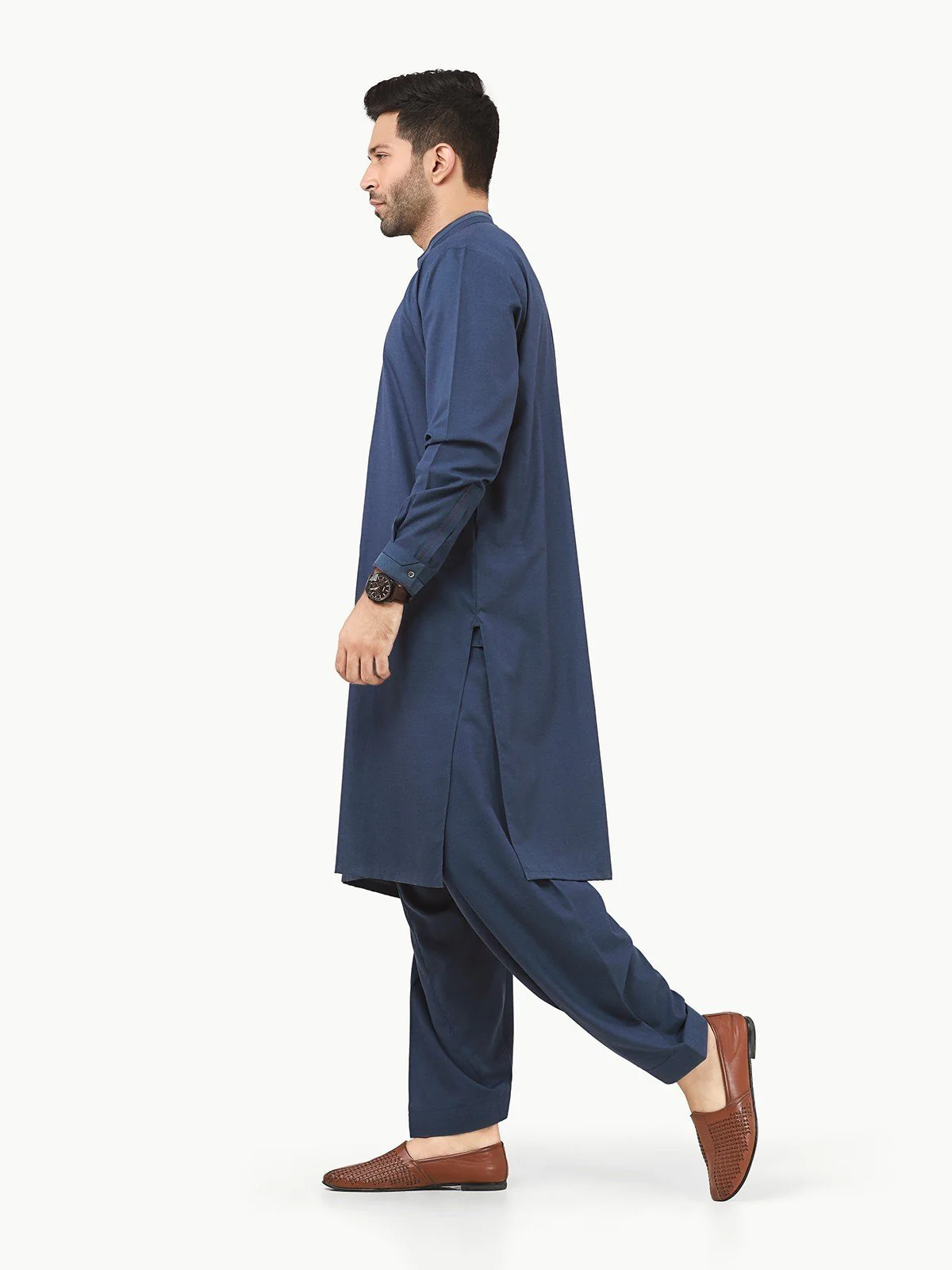 Men's Navy Shalwar Kameez - EMTSW22S-99213 - Image 3