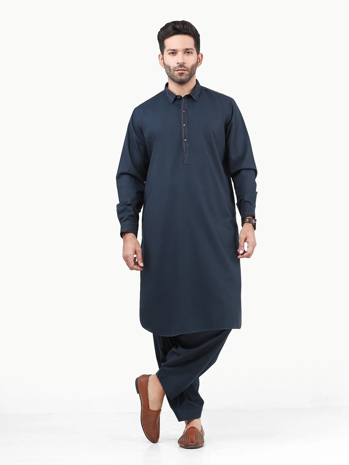 Men's Navy Shalwar Kameez - EMTSW22S-99219