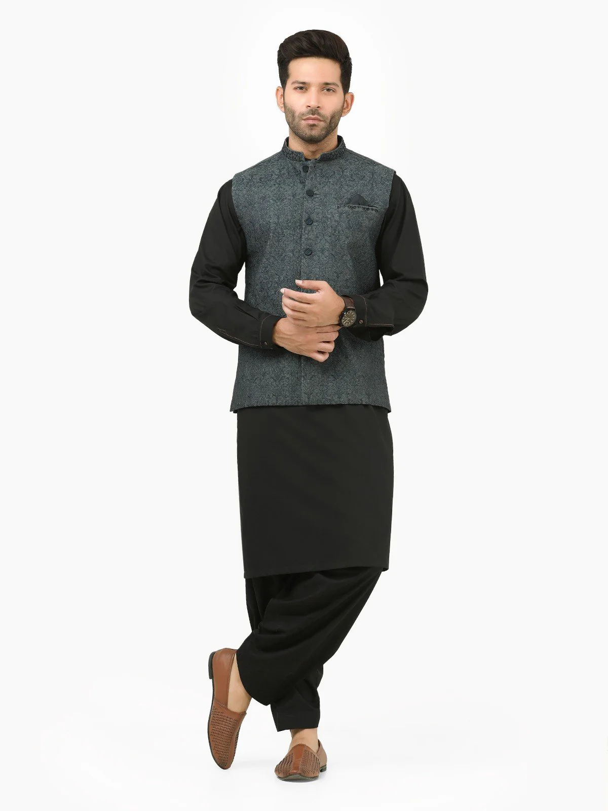 Men's Navy Waist Coat Ceremonial - EMTWCC22-124
