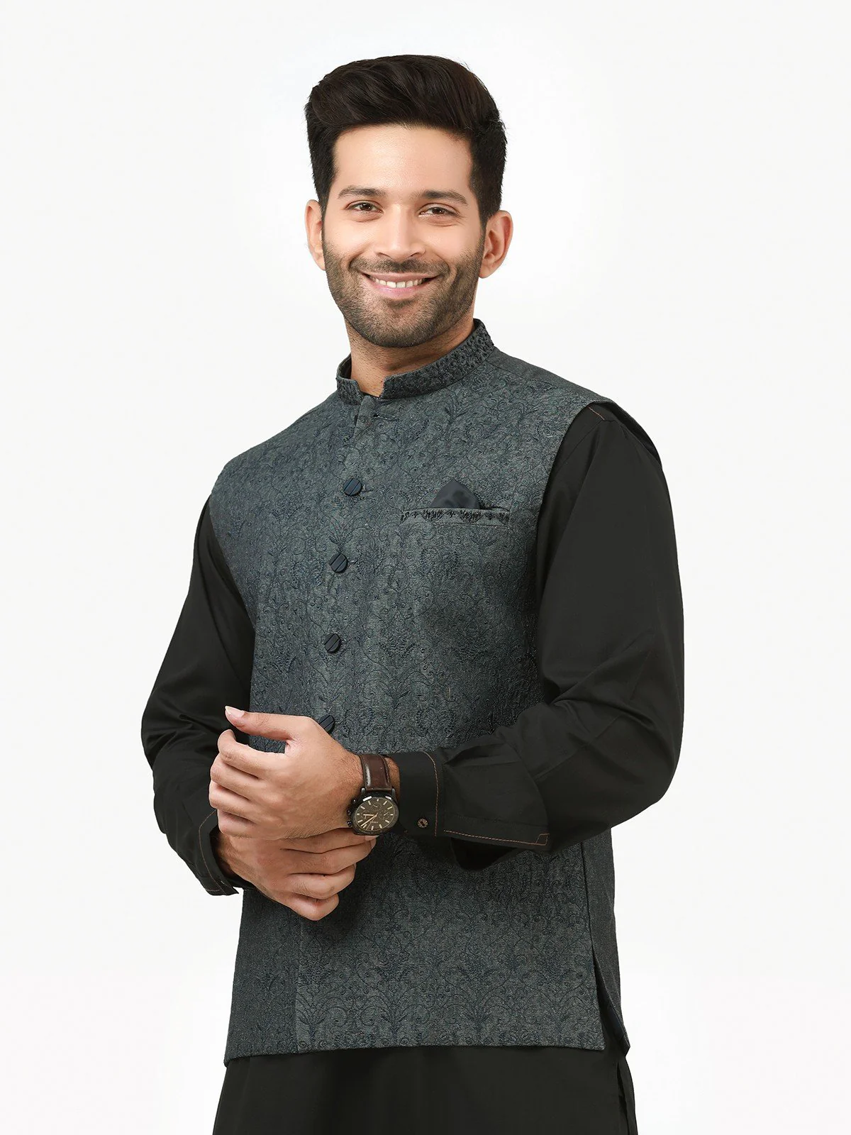 Men's Navy Waist Coat Ceremonial - EMTWCC22-124 - Image 2