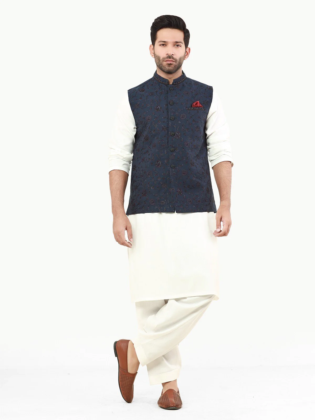 Men's Navy Waist Coat Ceremonial - EMTWCC22-147