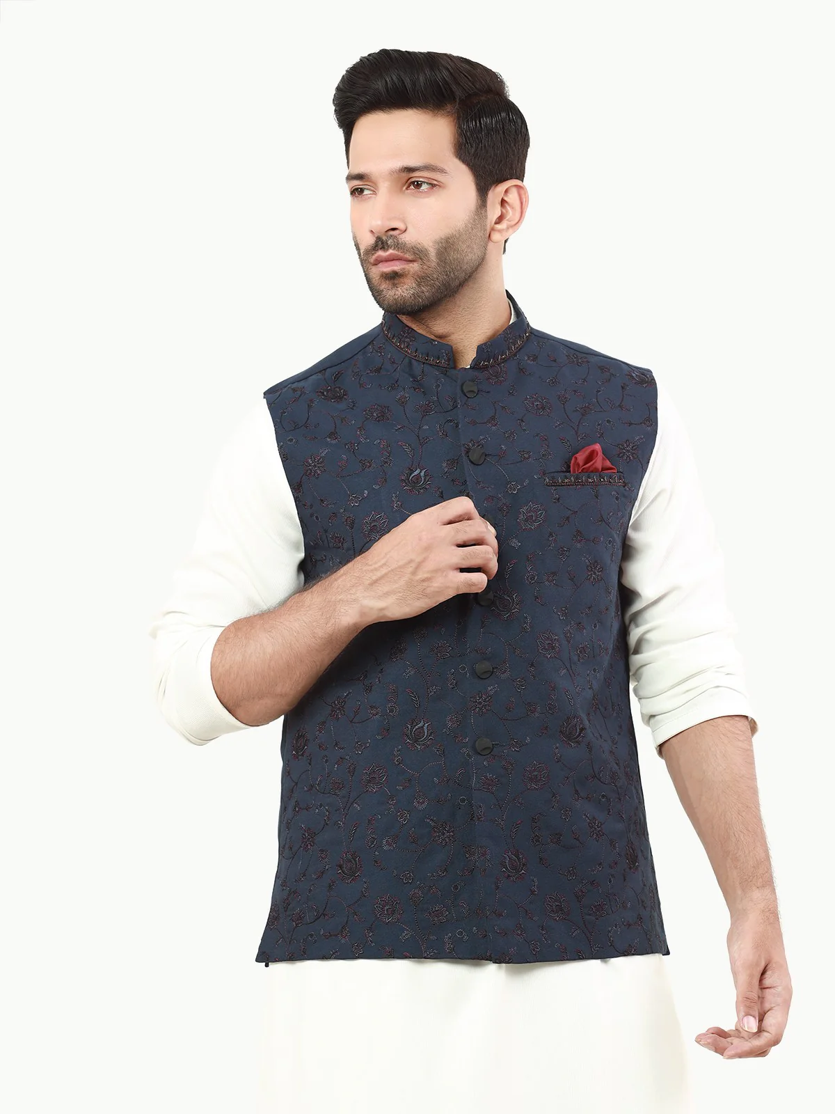 Men's Navy Waist Coat Ceremonial - EMTWCC22-147 - Image 2