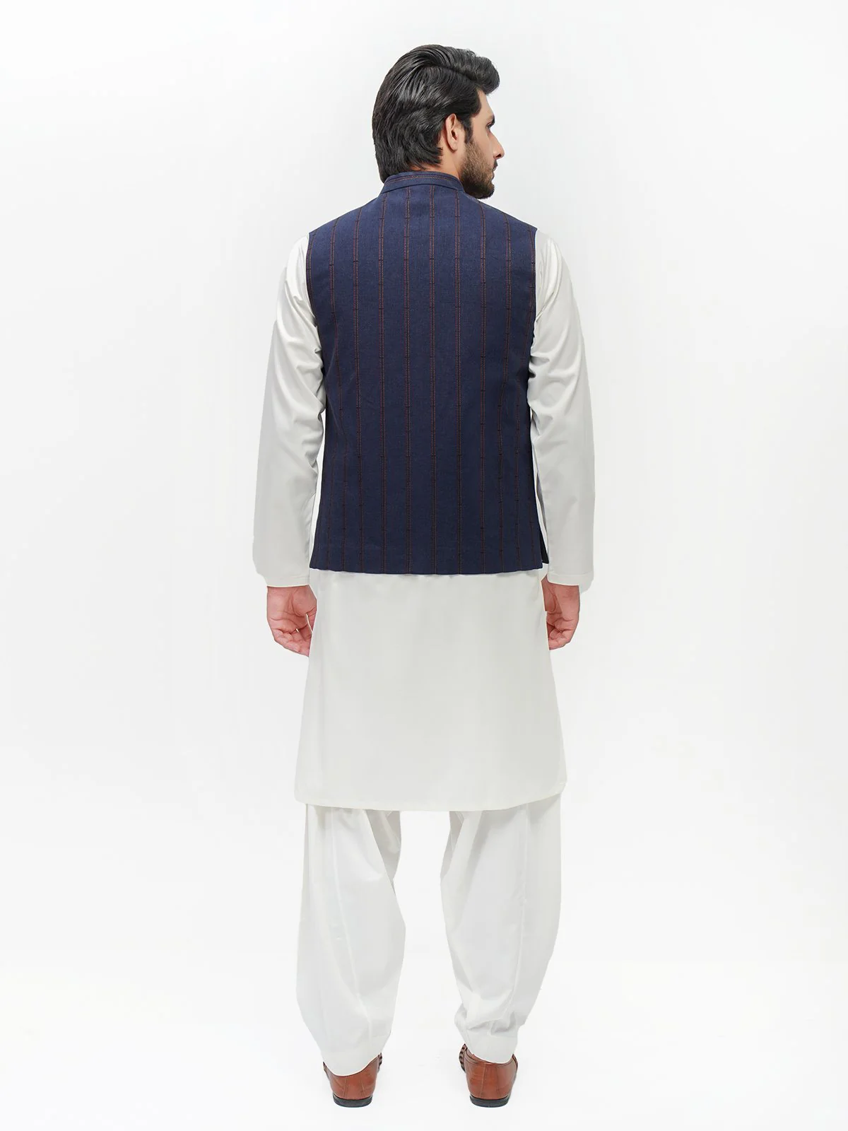 Men's Navy Waist Coat - EMTWC22-35778 - Image 4