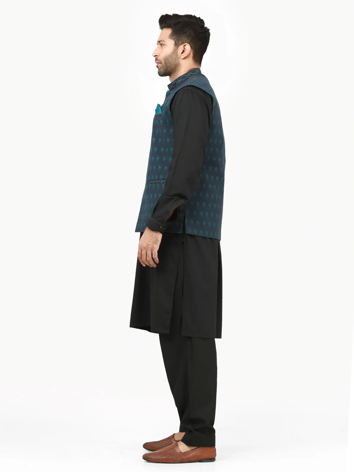 Men's Navy Waist Coat - EMTWC22-35791 - Image 3