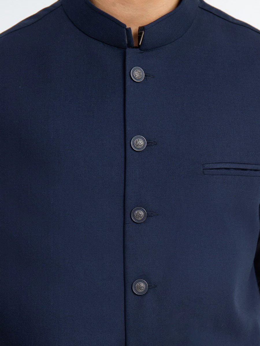 Men's Navy Waist Coat - EMTWC23-35892 - Image 5