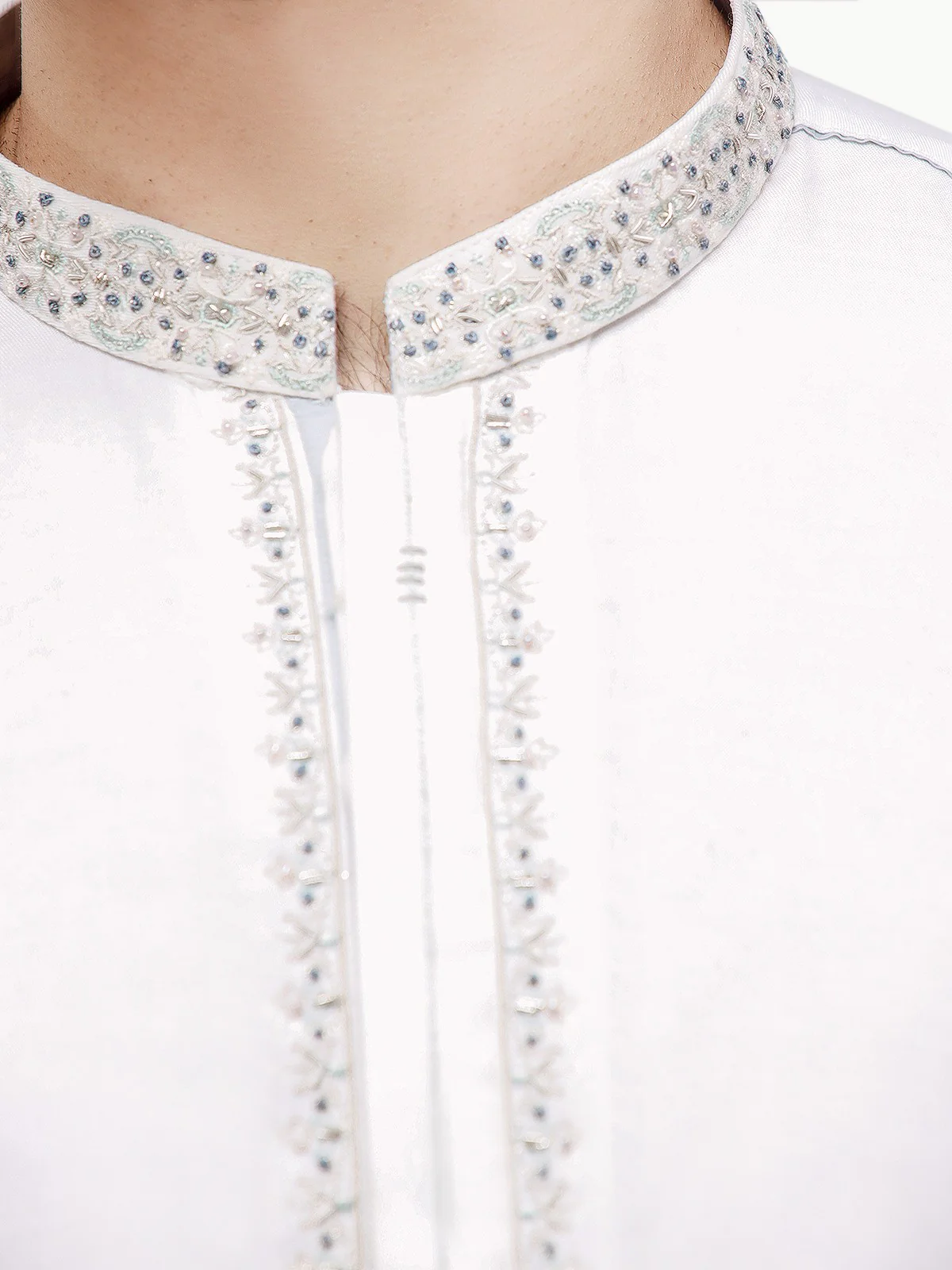 Men's Off White Kurta Ceremonial - EMTKC22-082 - Image 5