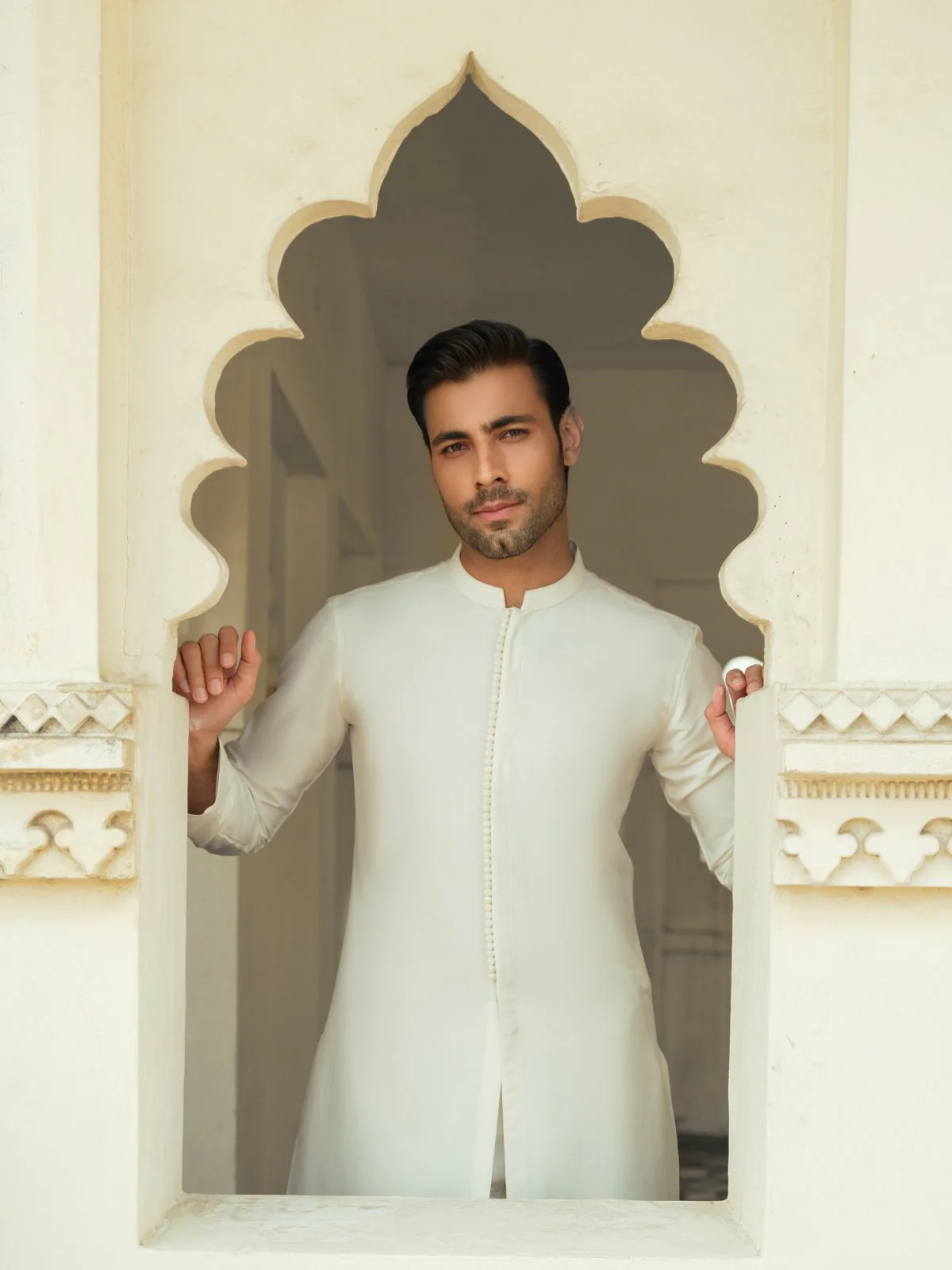 Men's Off White Kurta Pajama - EMTSC23-109 - Image 4