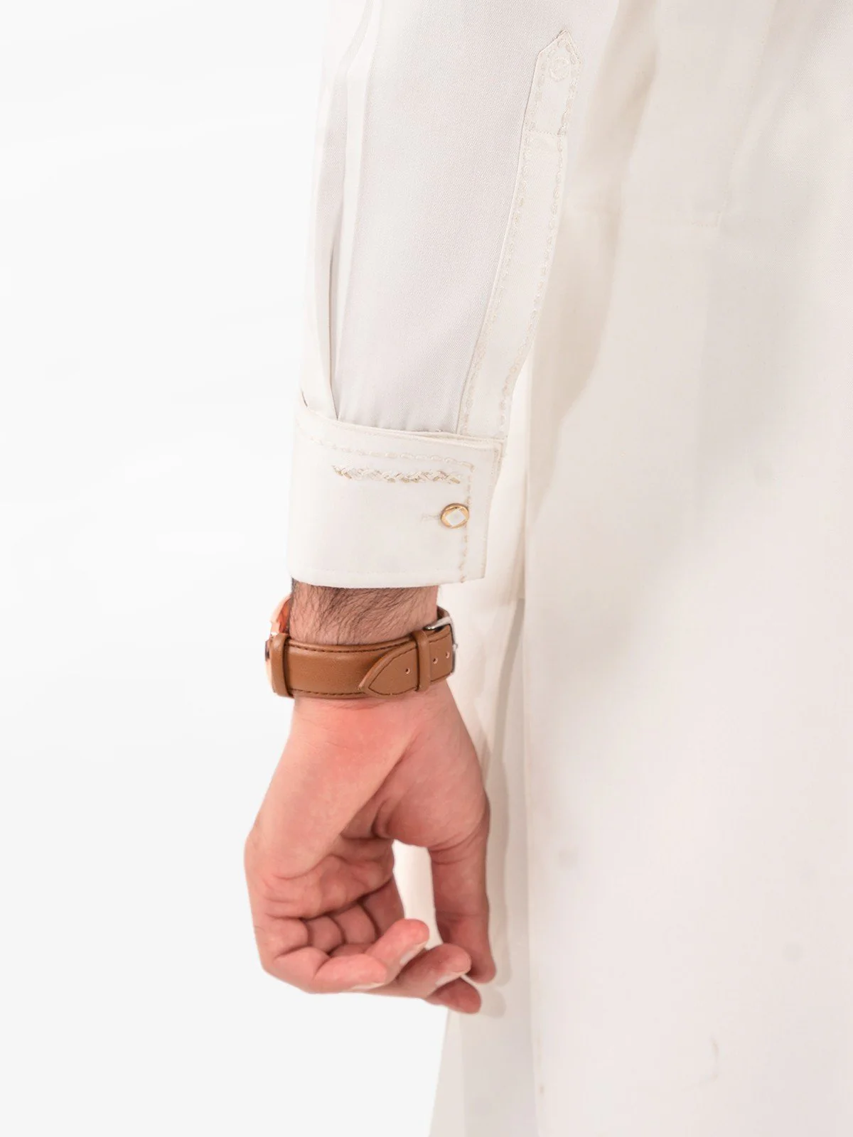 Men's Off White Shalwar Kameez - EMTSW23W-99393 - Image 5