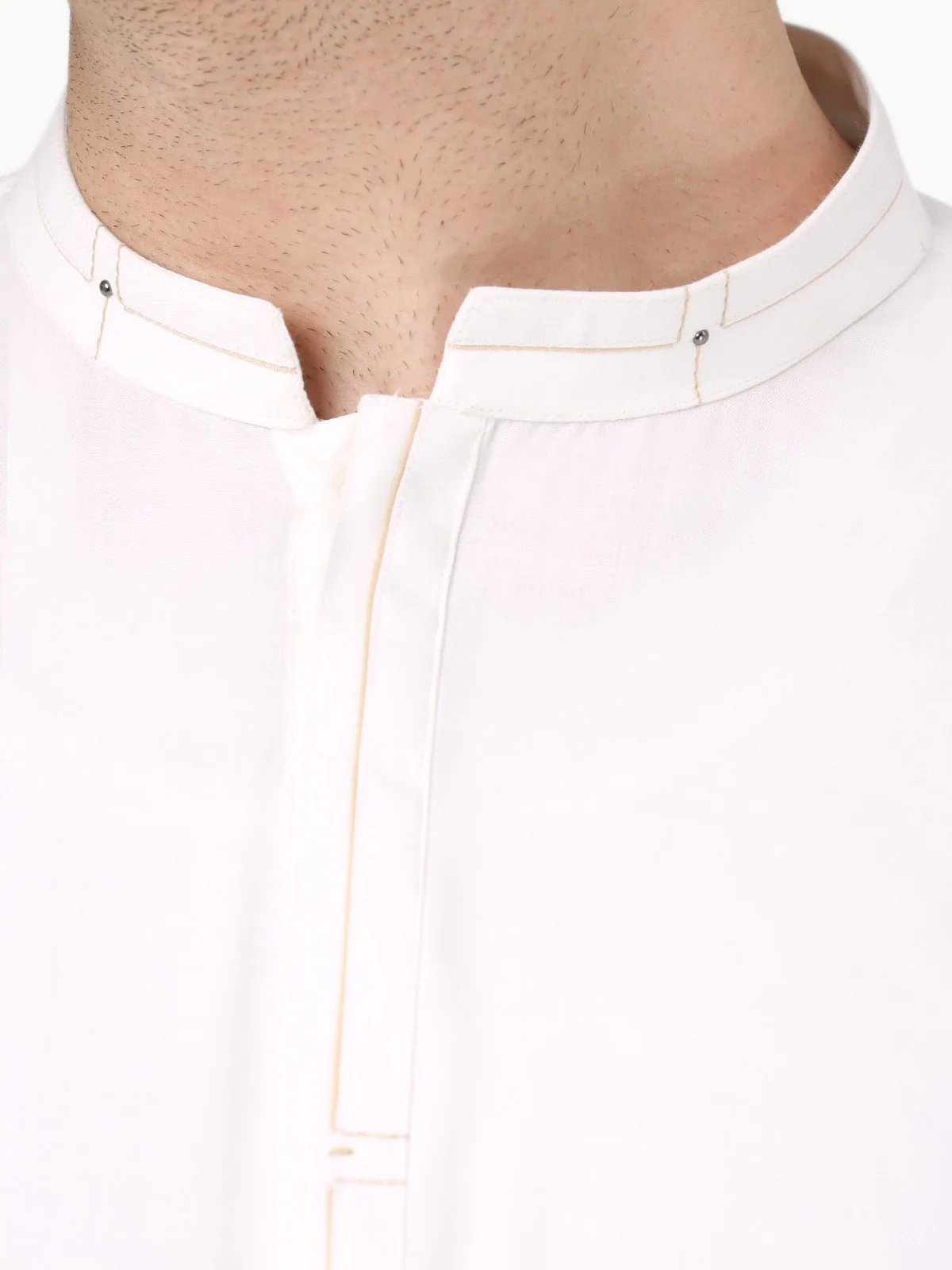 Men's Off White Shalwar Kameez - EMTSW22-99282 - Image 5