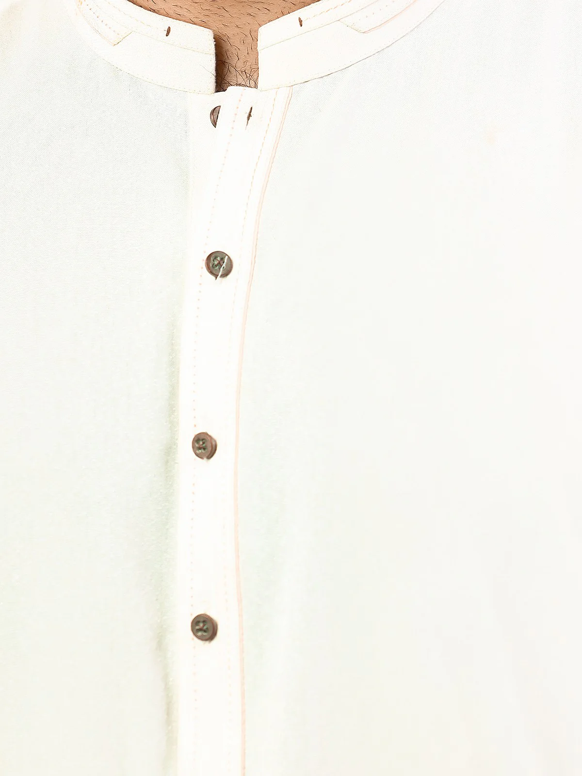 Men's Off White Shalwar Kameez - EMTSW22S-99245 - Image 3