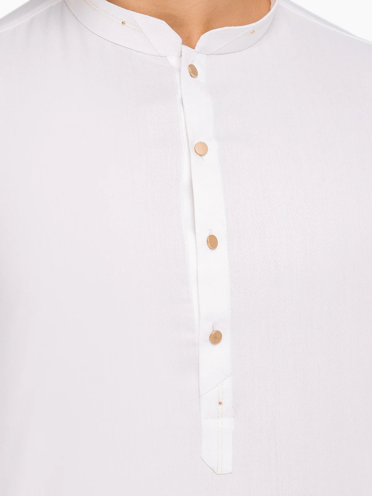 Men's Off White Shalwar Kameez - EMTSWP23-99376 - Image 5