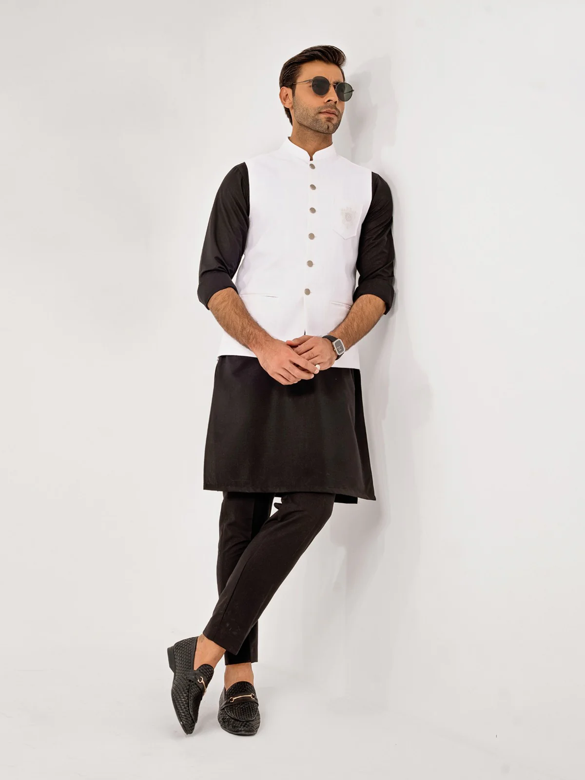 Men's Off White Waist Coat - EMTWC23-35896 - Image 3