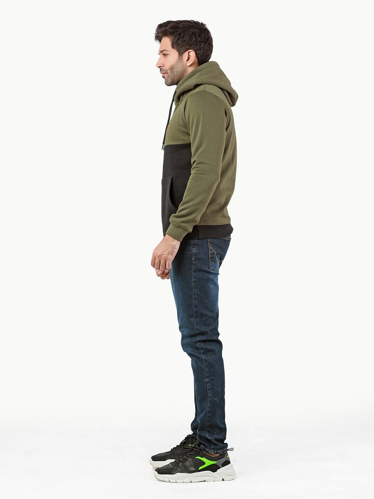 Men's Olive Green Hoodie - EMTH22-002 - Image 3