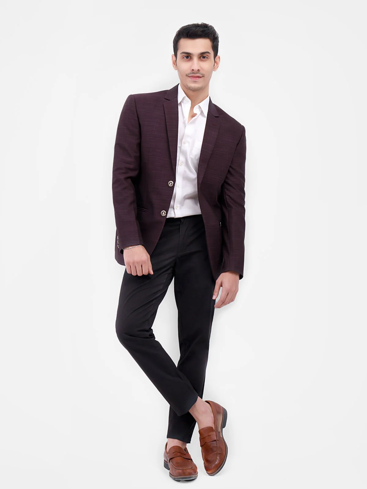 Men's Plum Blazer - EMTB22-6763 - Image 2