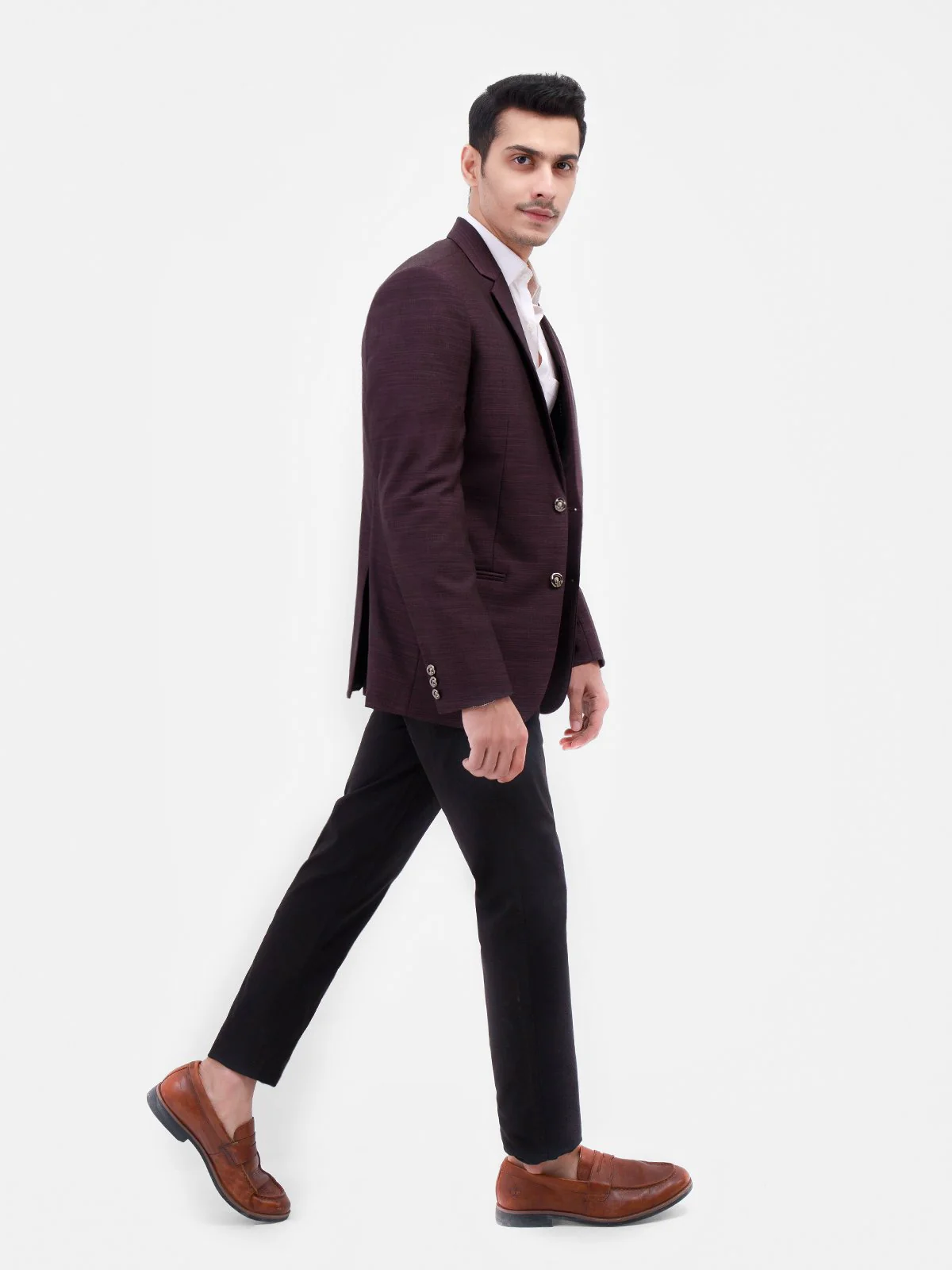 Men's Plum Blazer - EMTB22-6763 - Image 3