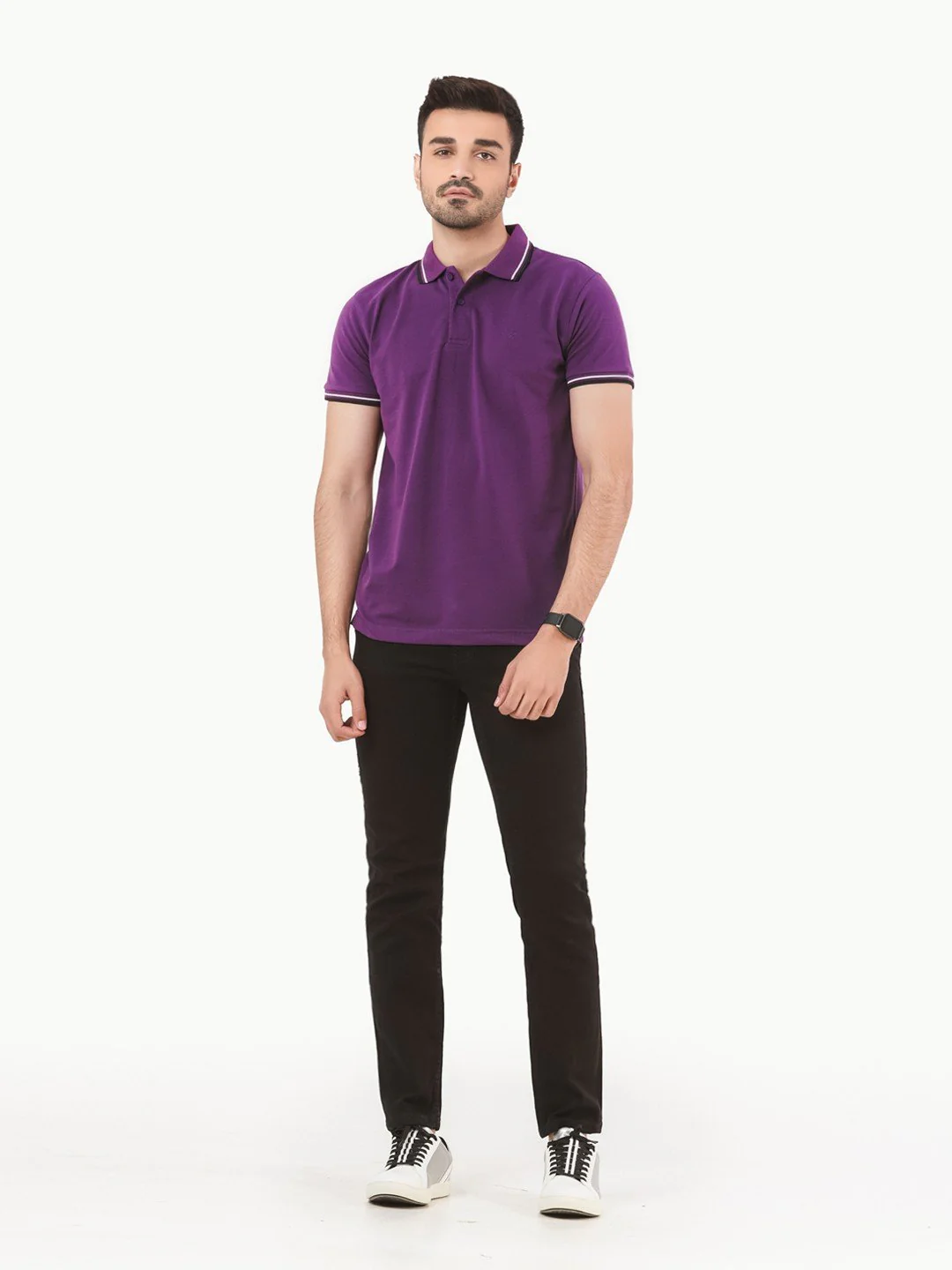Men's Plum Polo Shirt - EMTPS22-008 - Image 2
