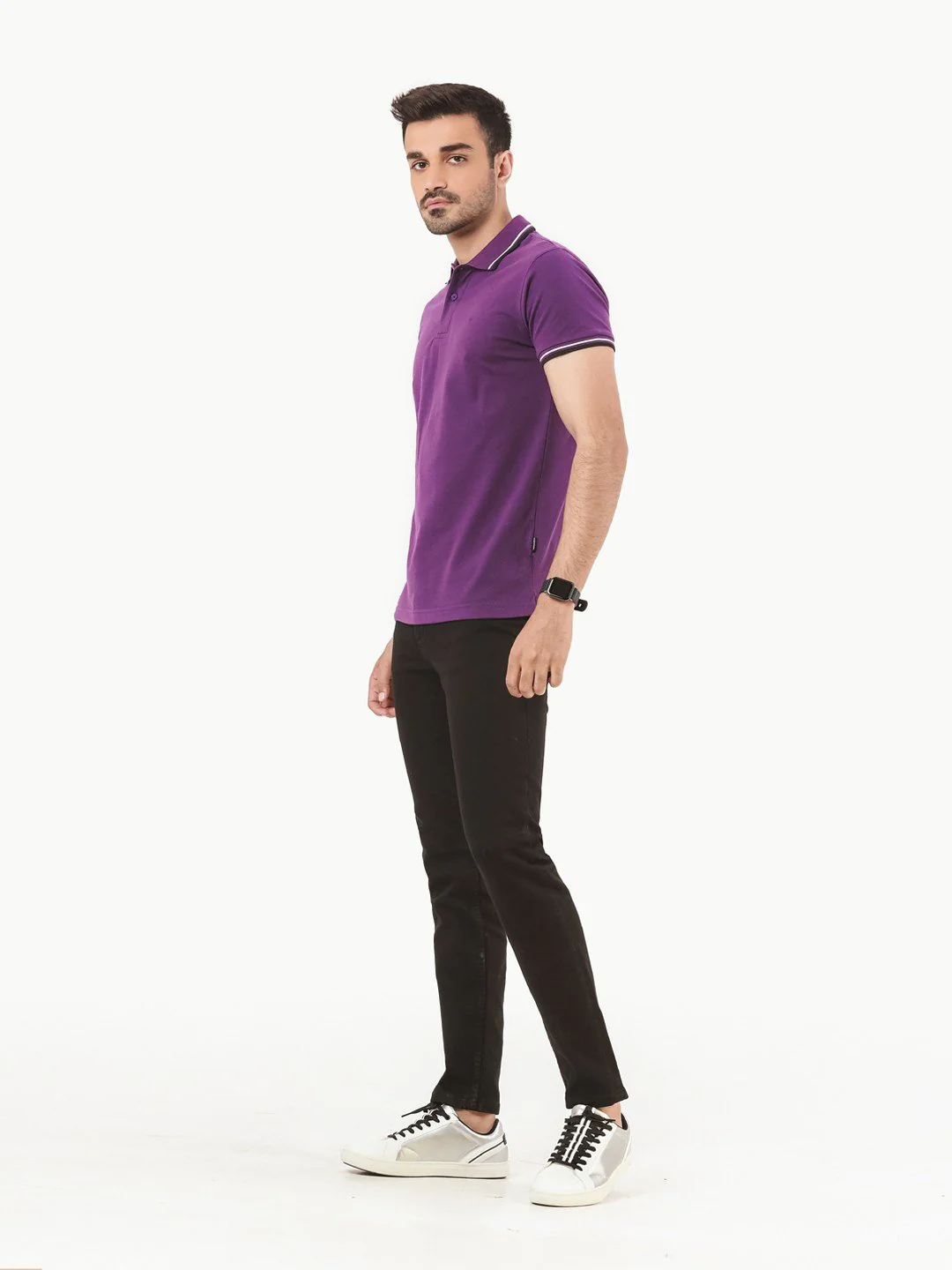 Men's Plum Polo Shirt - EMTPS22-008 - Image 3