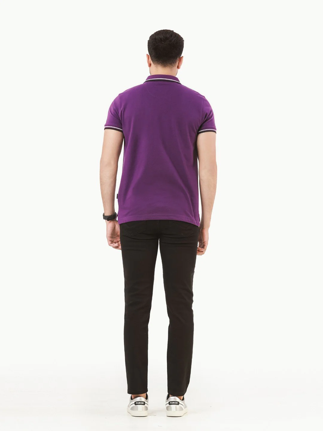 Men's Plum Polo Shirt - EMTPS22-008 - Image 4