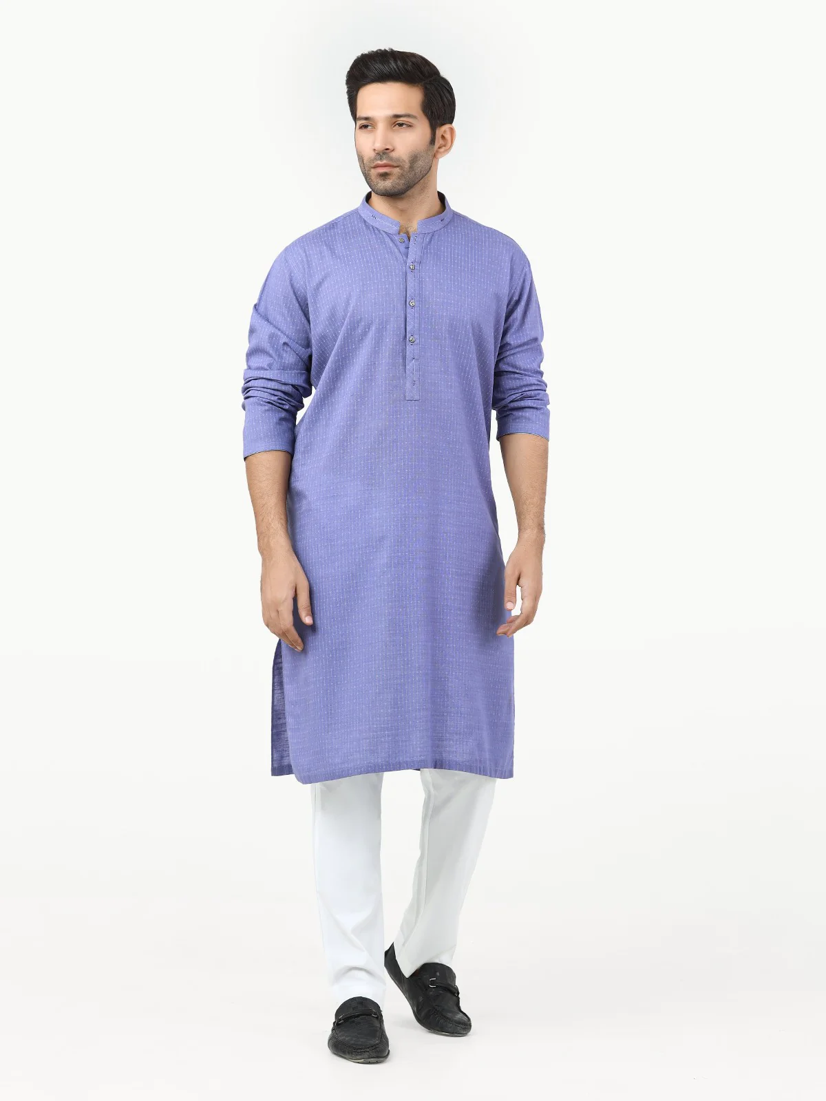Men's Purple Kurta - EMTK22-99224 - Image 3