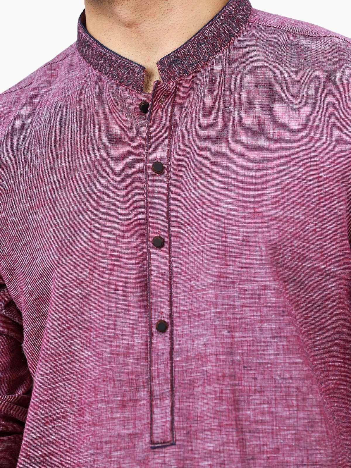 Men's Purple Kurta - EMTK22-99269 - Image 5