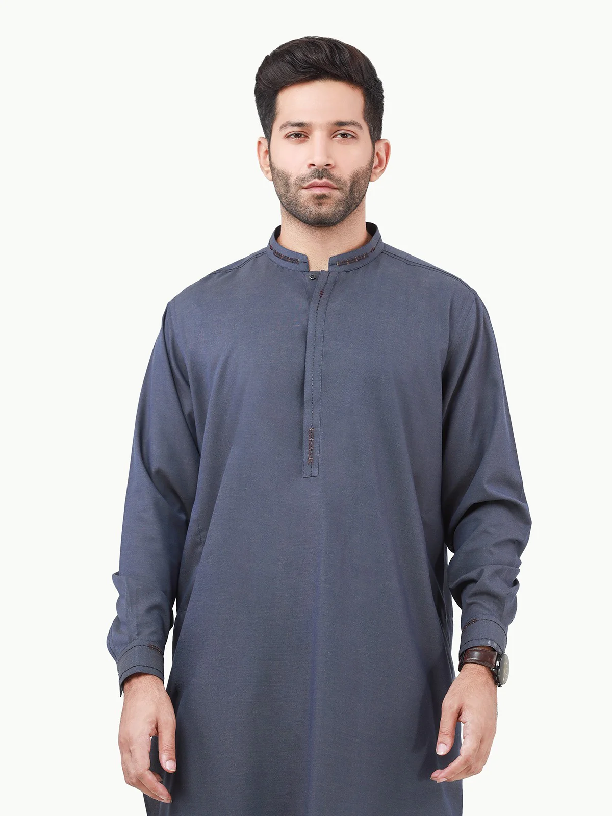 Men's Purple Shalwar Kameez - EMTKS22S-40956 - Image 2