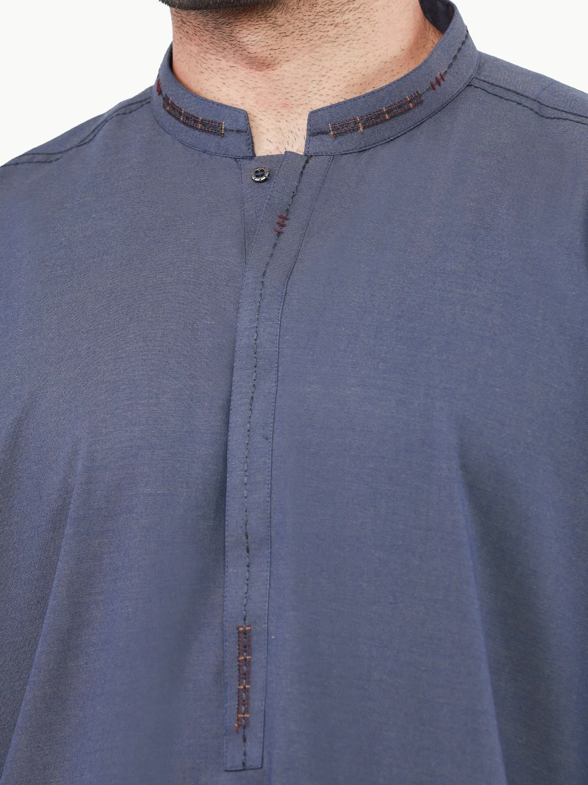 Men's Purple Shalwar Kameez - EMTKS22S-40956 - Image 4