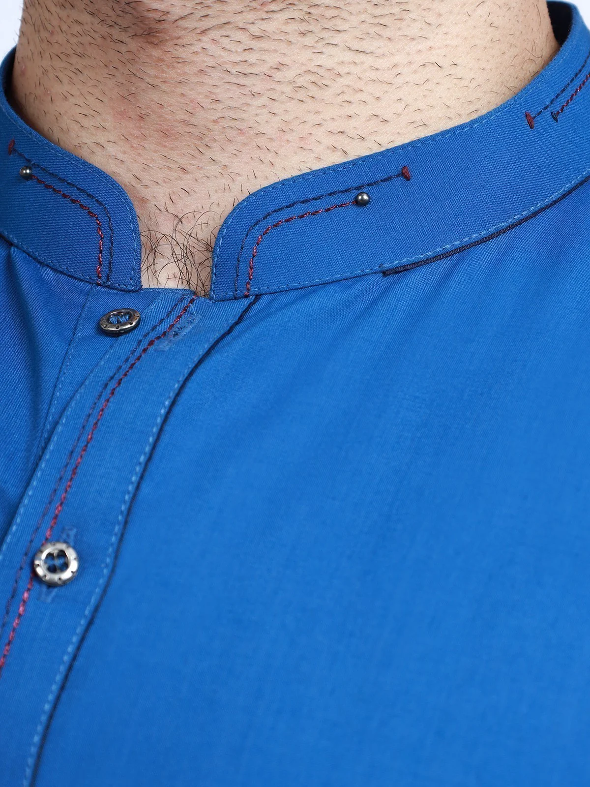 Men's Royal Blue Shalwar Kameez - EMTSW22S-99205 - Image 4