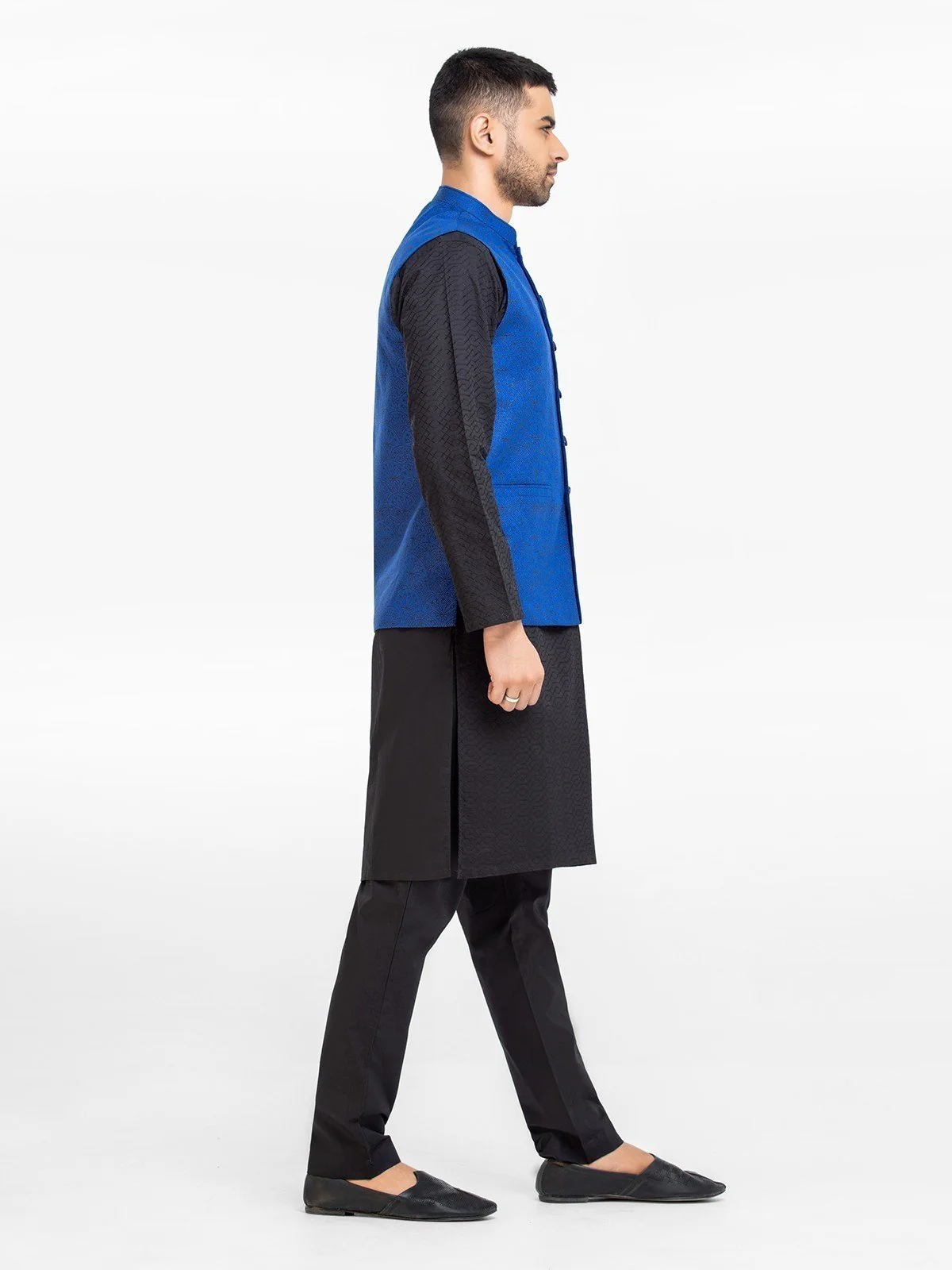 Men's Royal Blue Waist Coat - EMTWC23-35876 - Image 3