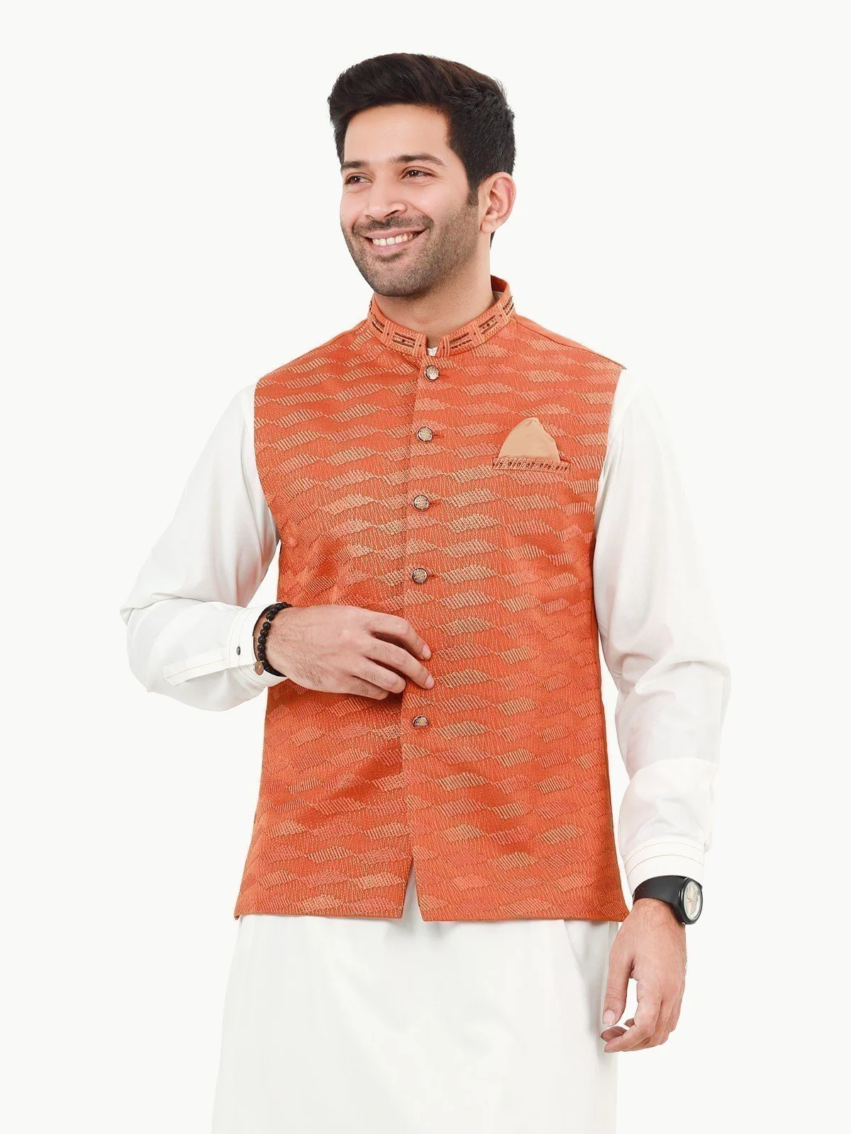 Men's Rust Waist Coat Ceremonial - EMTWCC22-126 - Image 2