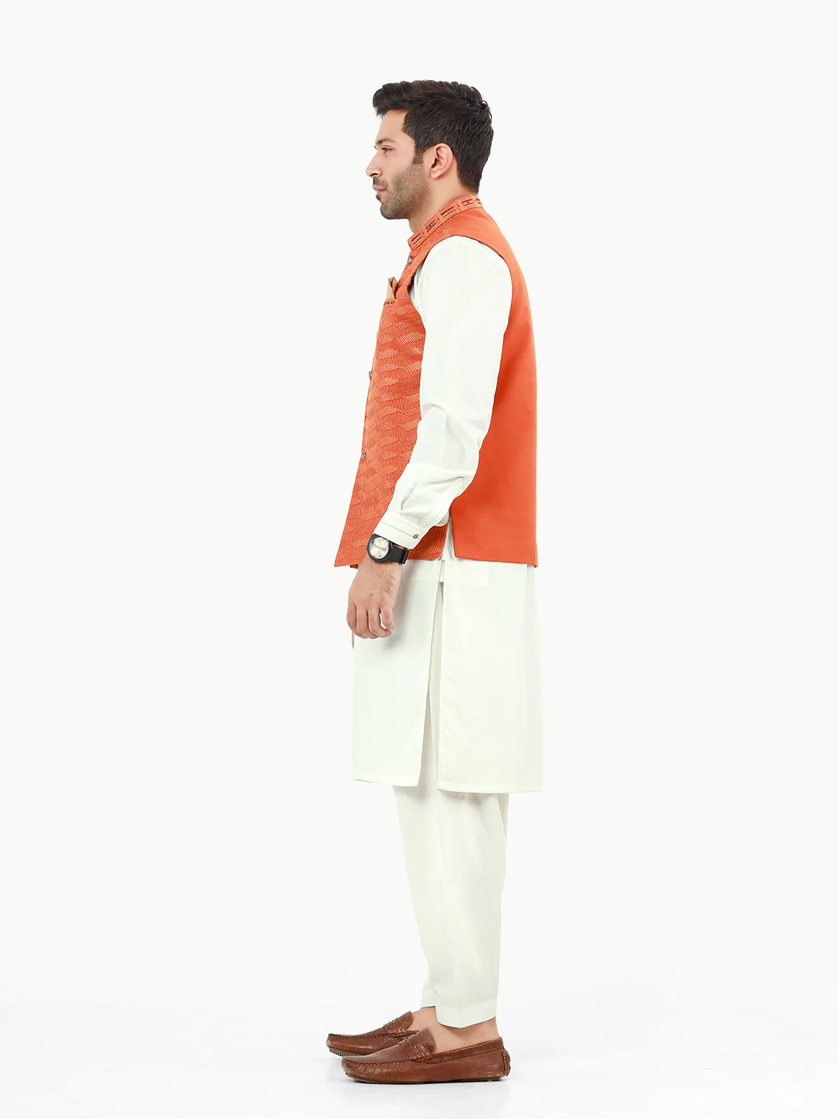 Men's Rust Waist Coat Ceremonial - EMTWCC22-126 - Image 3