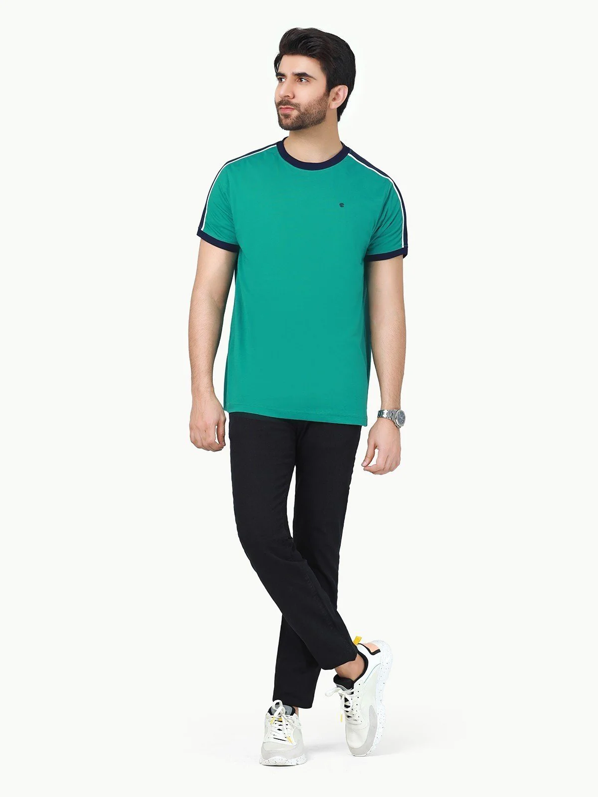Men's Sea Green Graphic Tee - EMTGT23-017 - Image 3