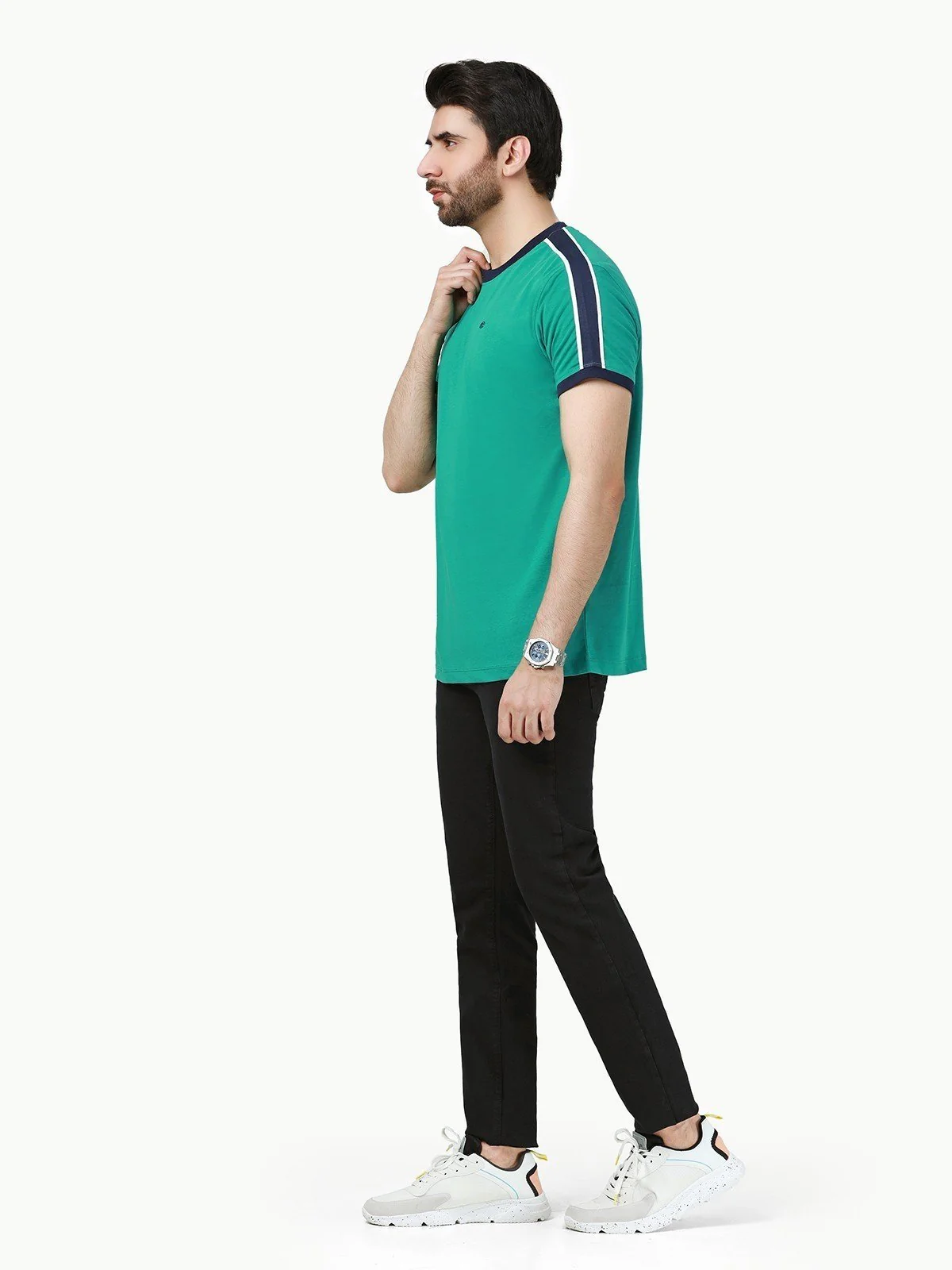 Men's Sea Green Graphic Tee - EMTGT23-017 - Image 4