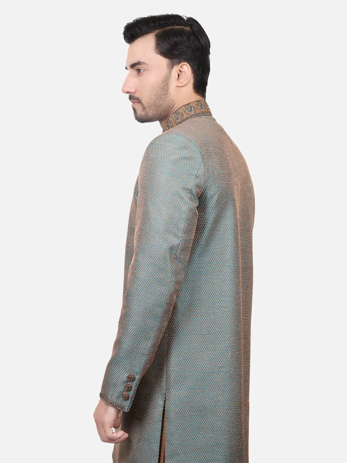 Men's Sea Green Sherwani - EMTS17-7130 - Image 2