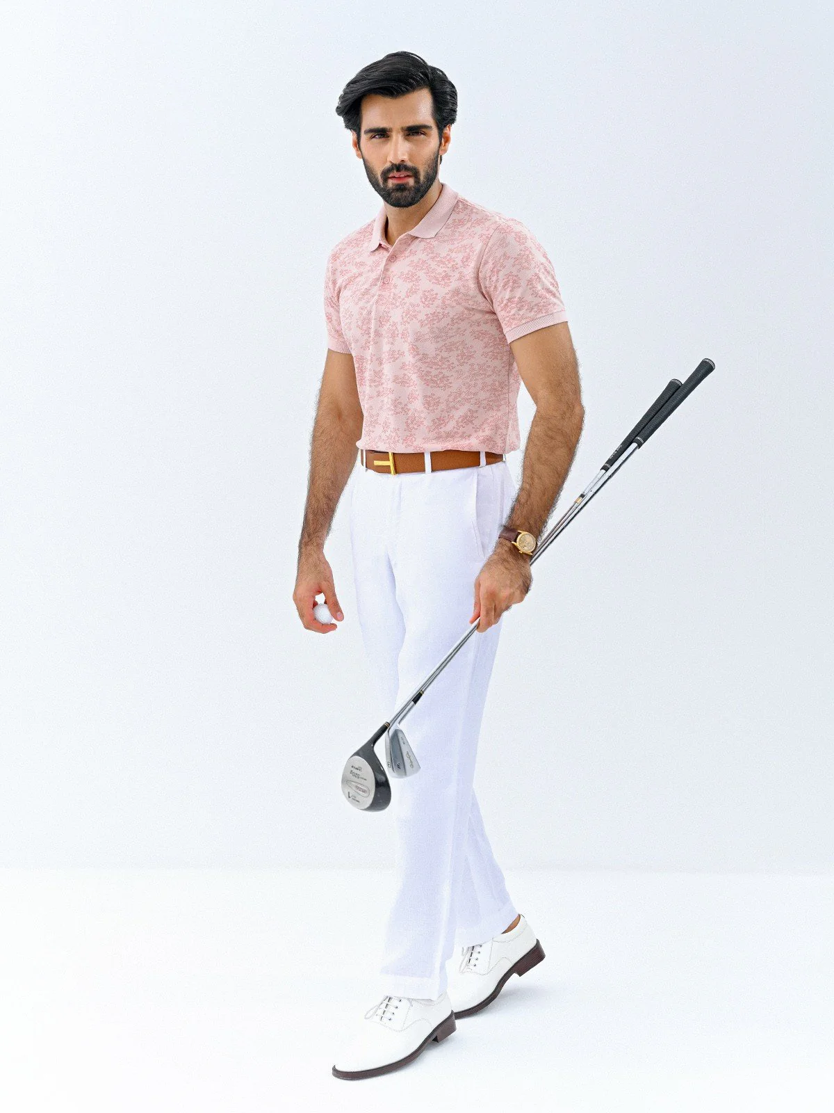 Men's Tea Pink Polo Shirt - EMTPS23-055 - Image 3