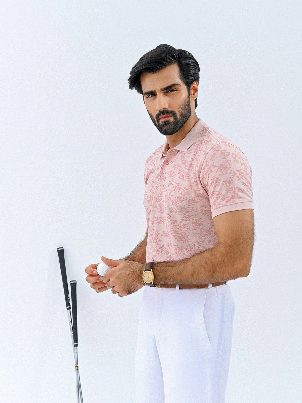 Men's Tea Pink Polo Shirt - EMTPS23-055 - Image 4