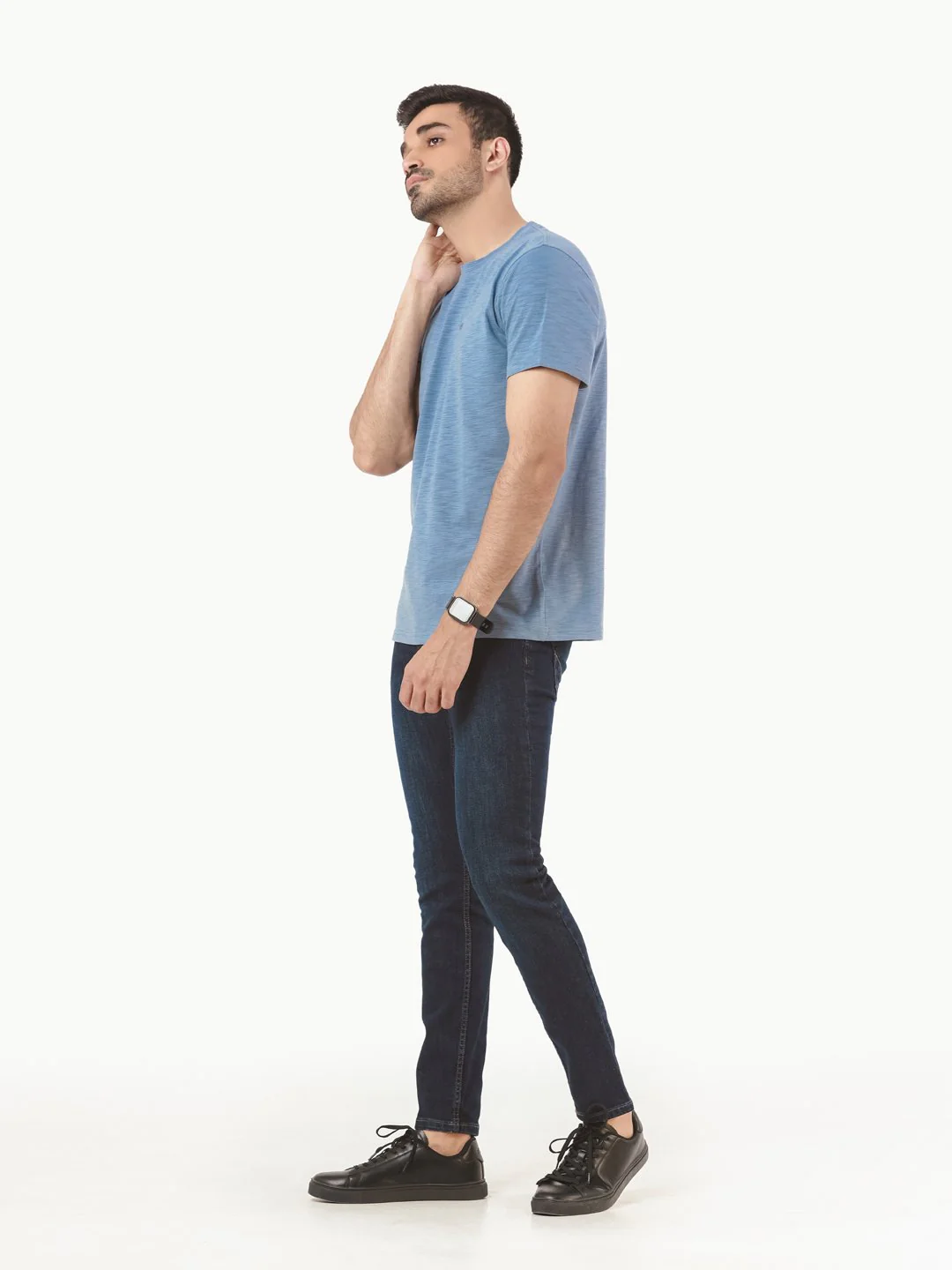 Men's Teal Blue Basic Tee - EMTBT22-005 - Image 2