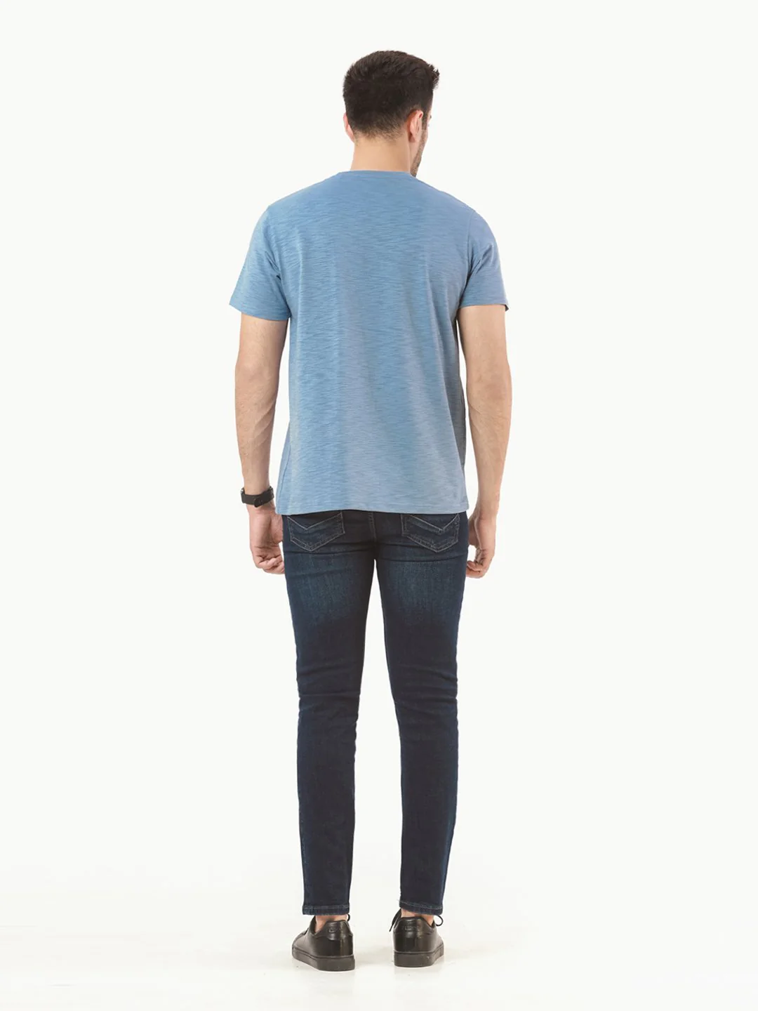 Men's Teal Blue Basic Tee - EMTBT22-005 - Image 4