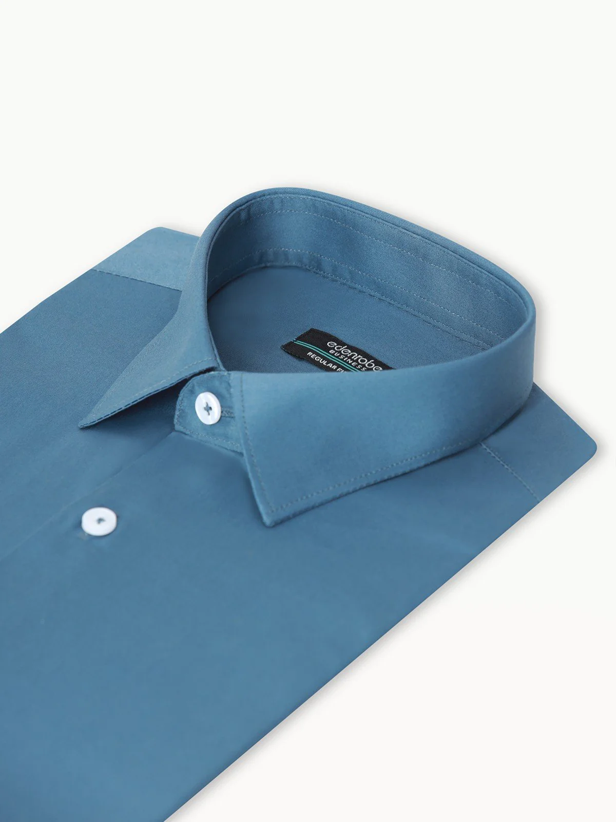 Men's Teal Blue Shirt Plain - EMTSB22-142 - Image 2