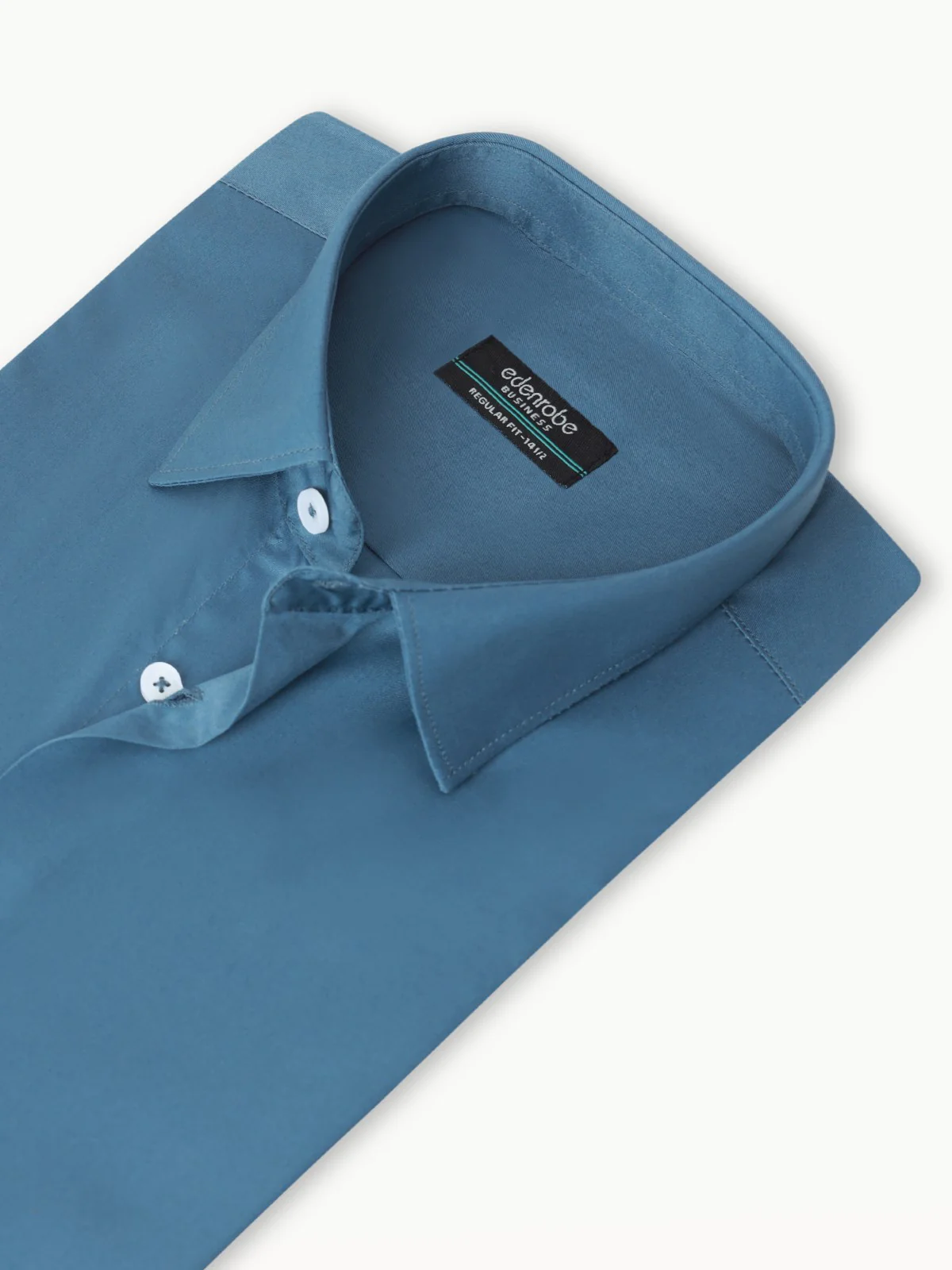 Men's Teal Blue Shirt Plain - EMTSB22-142 - Image 3