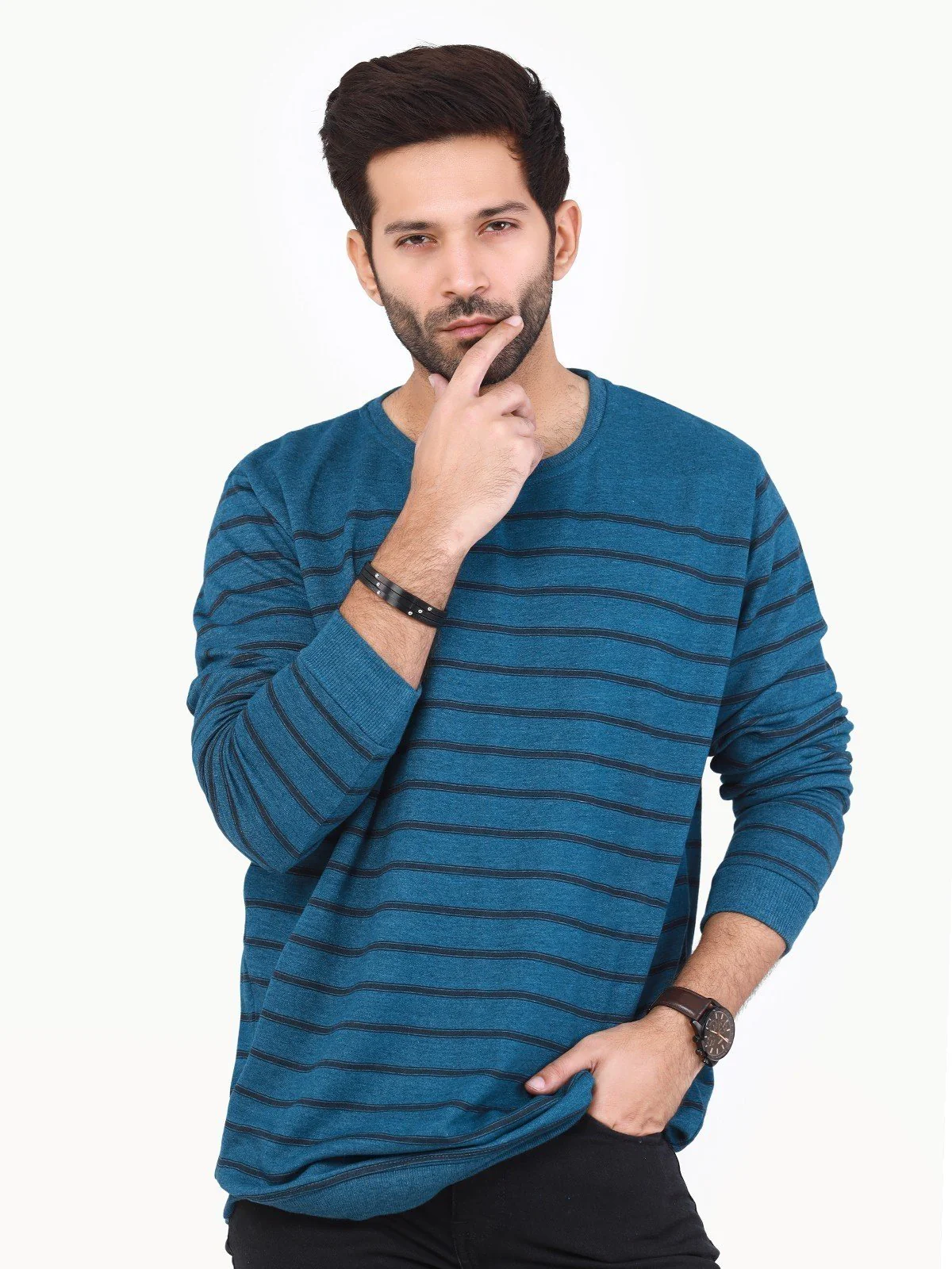 Men's Teal Blue SweatShirt - EMTSS22-002