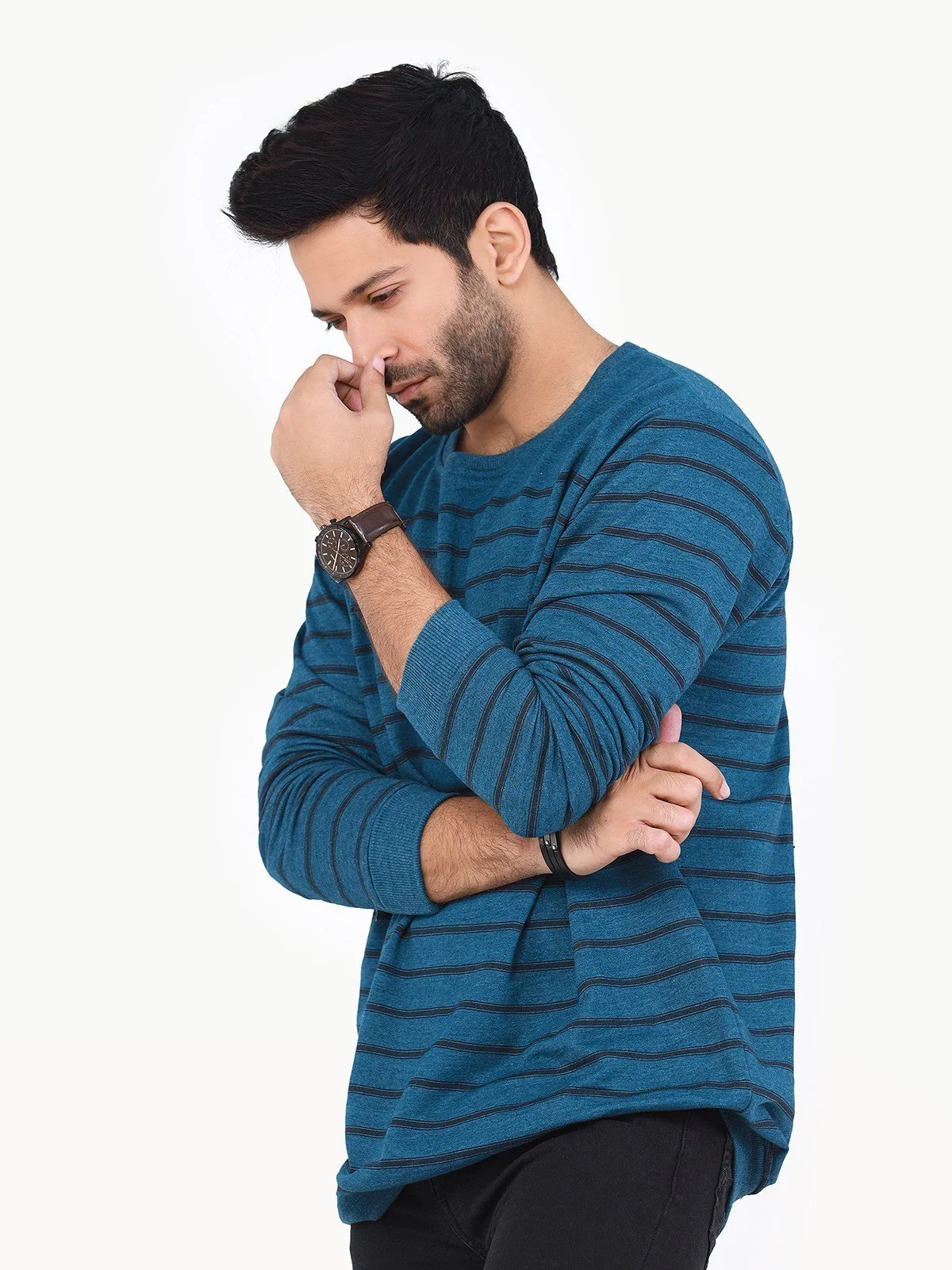 Men's Teal Blue SweatShirt - EMTSS22-002 - Image 3