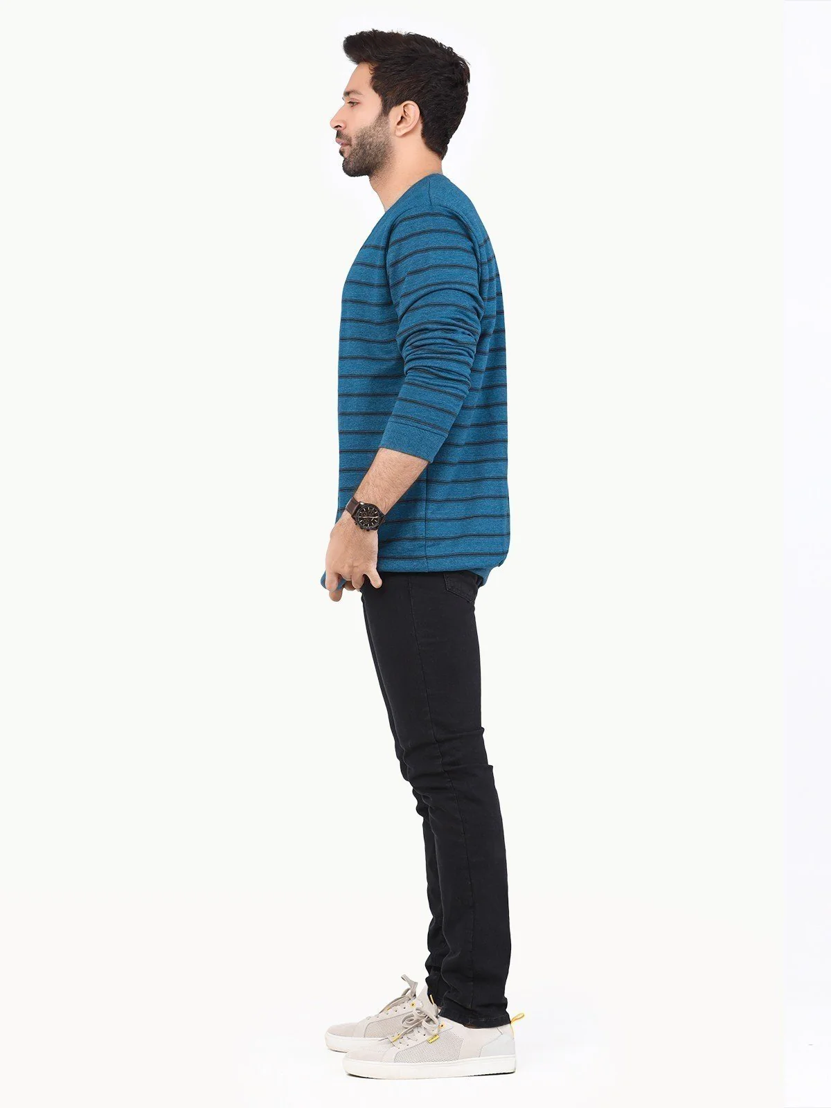 Men's Teal Blue SweatShirt - EMTSS22-002 - Image 5