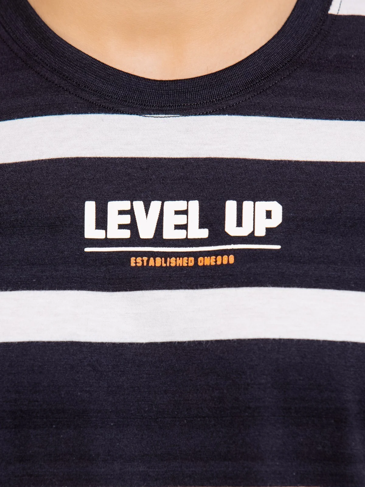 Men's White & Black Graphic Tee - EMTGT23-009 - Image 4
